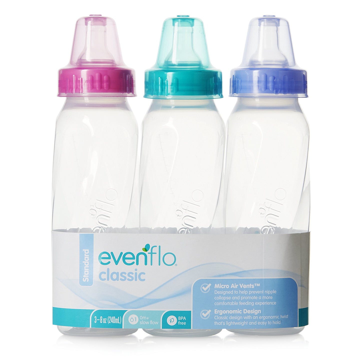 BOTTLE, CLASSIC TWIST PP CLR 8OZ (3/PK 12PK/CS)