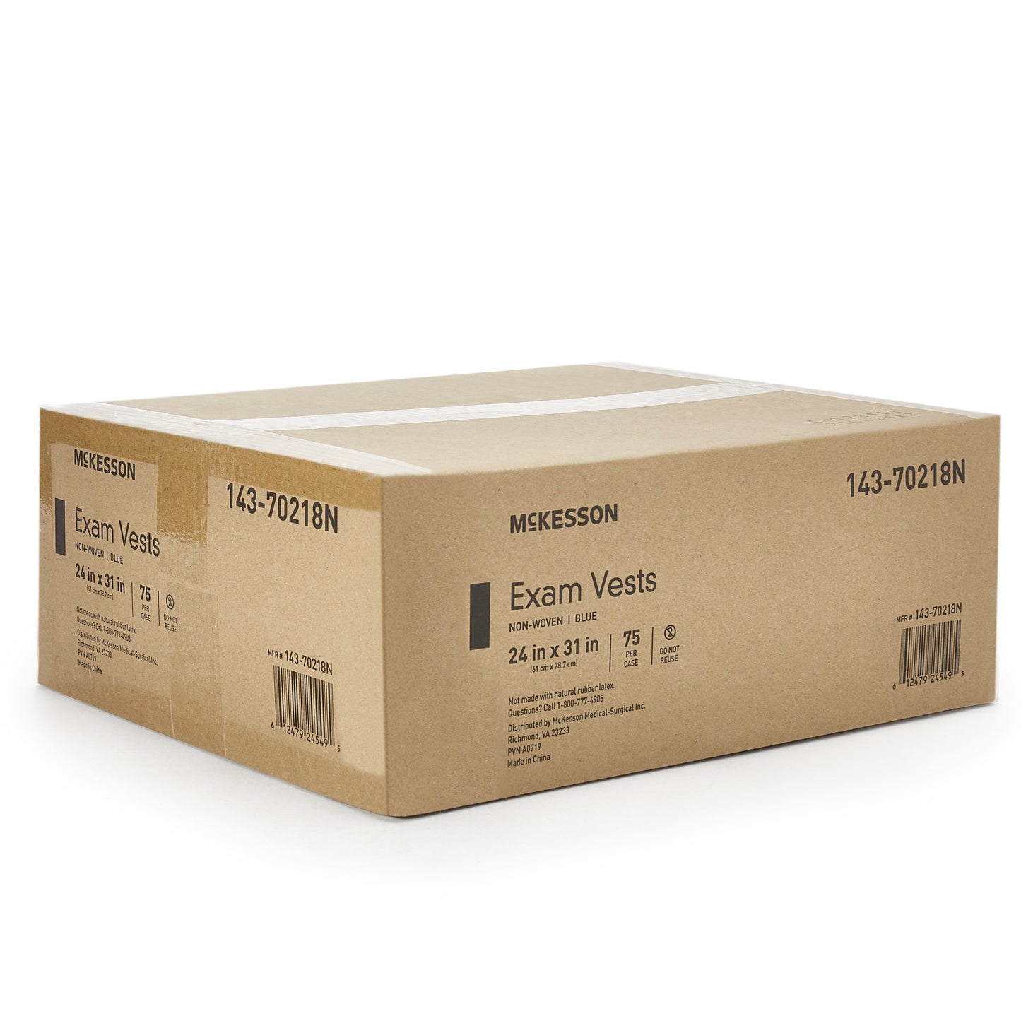 VEST, EXAM BREAST BLU 24"X31" (75/CS)