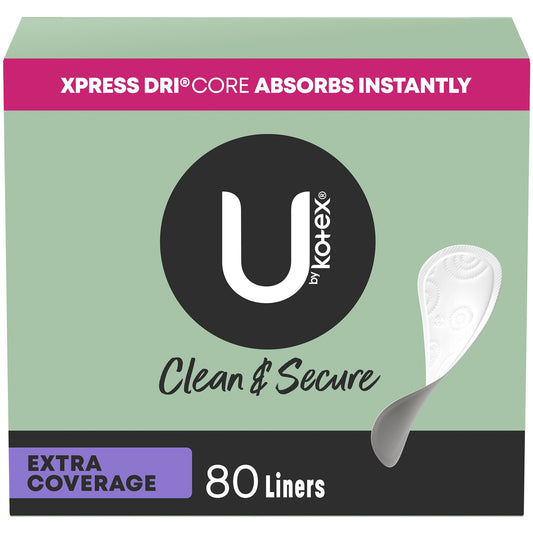 LINER, U BY KOTEX PREM FLAT LIGHT DAYS XTRA (80/PK 4PK/CS)