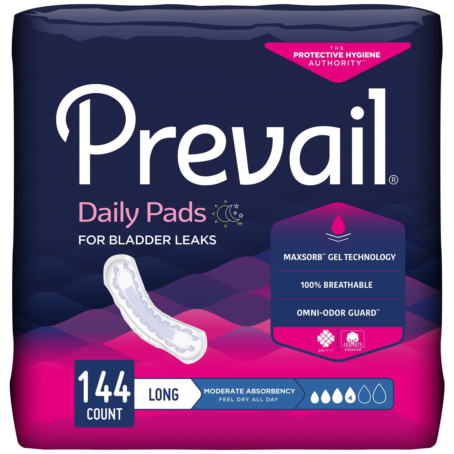 UNDERPAD, BLADDER CNTRL MODERATE LNG (16/BG 9BG/CS
