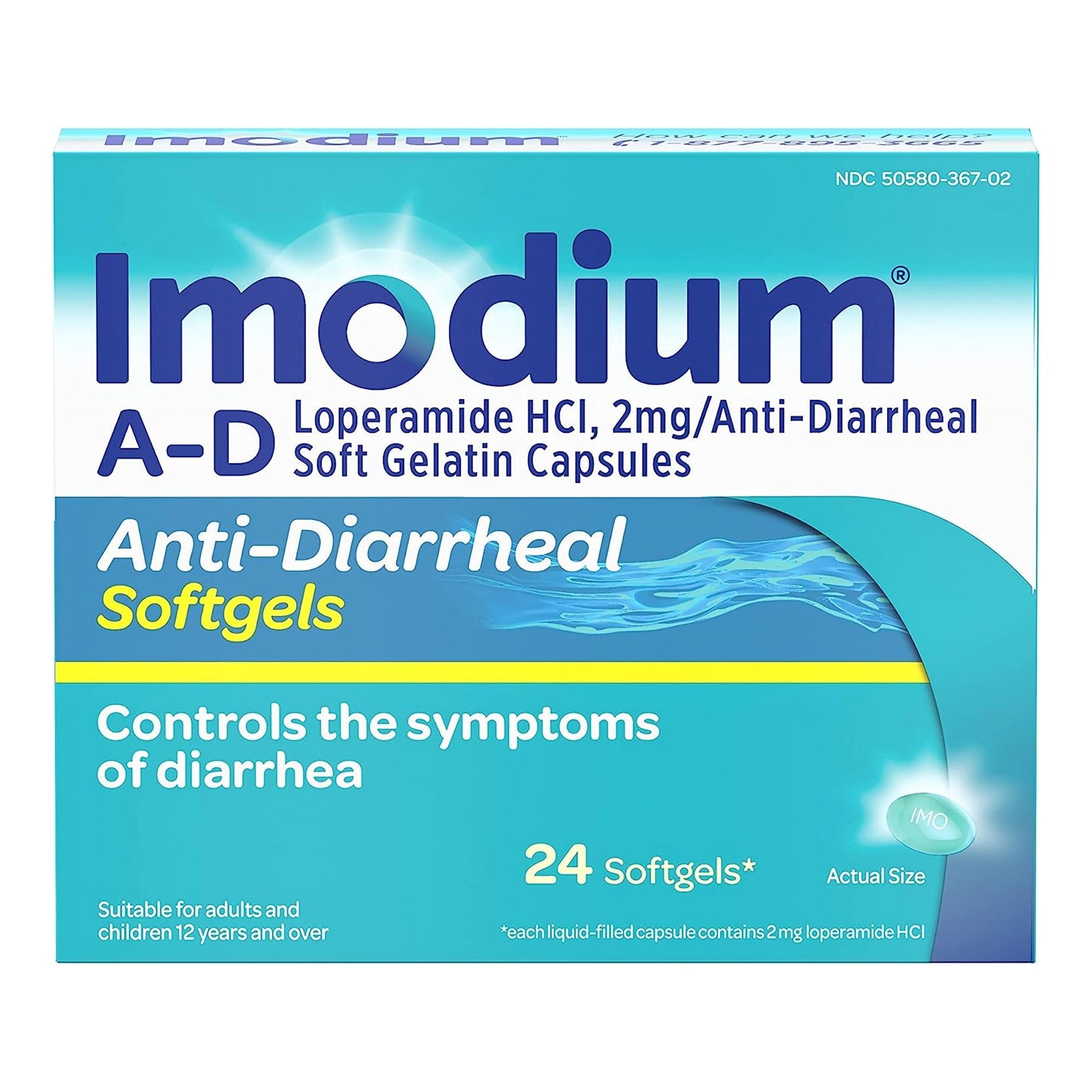 IMODIUM A-D, CAP SGEL ANTI-DIARRHEAL 2MG (24/BX)
