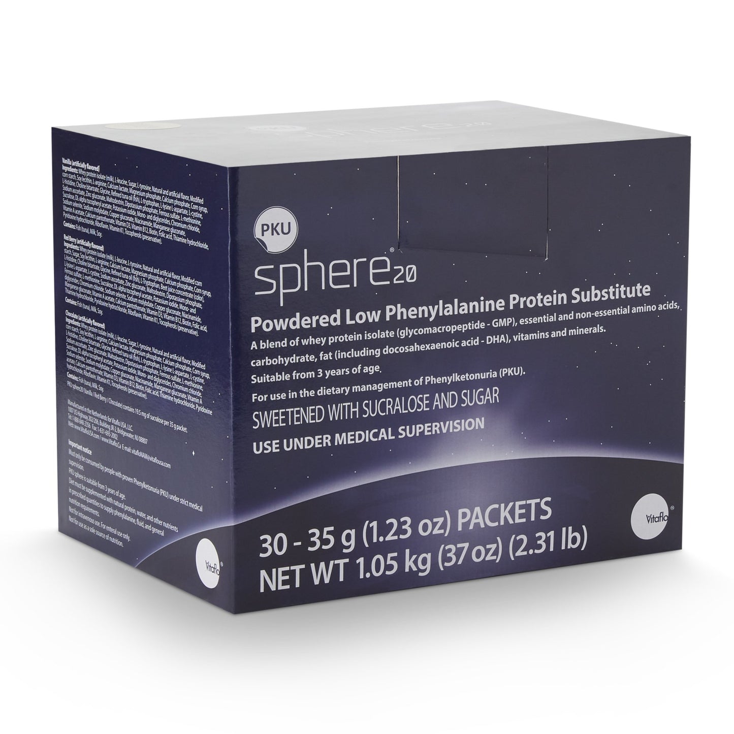SUPPLEMENT, PKU SPHERE20 VANILLA 35G (30/BX)