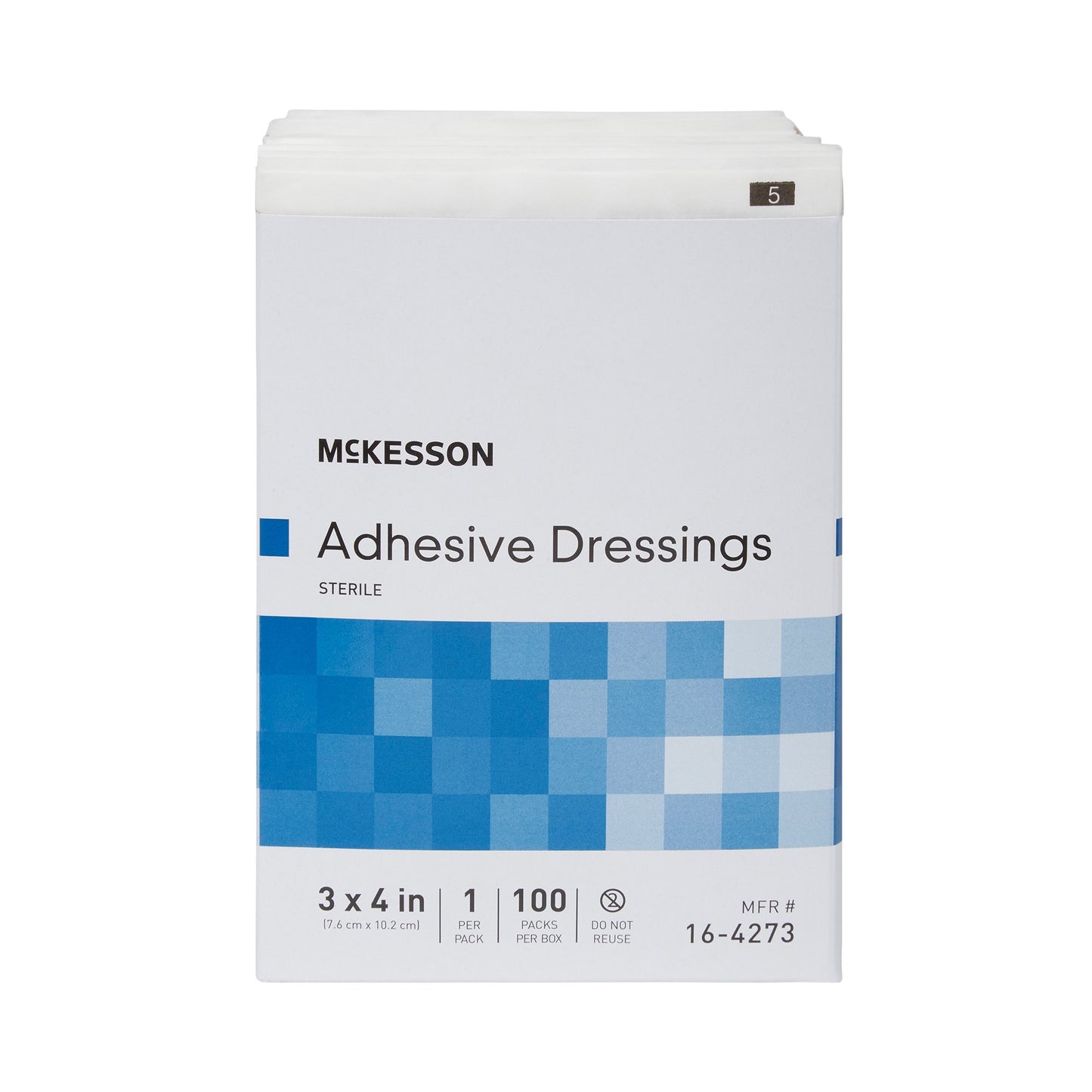 DRESSING, WOUND ADH STR 3"X4" (100/BX 12BX/CS)