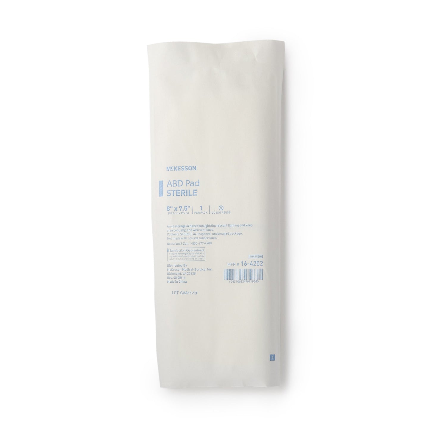PAD, ABD 8X7.5" STR LF (1/PK 12PK/BX)