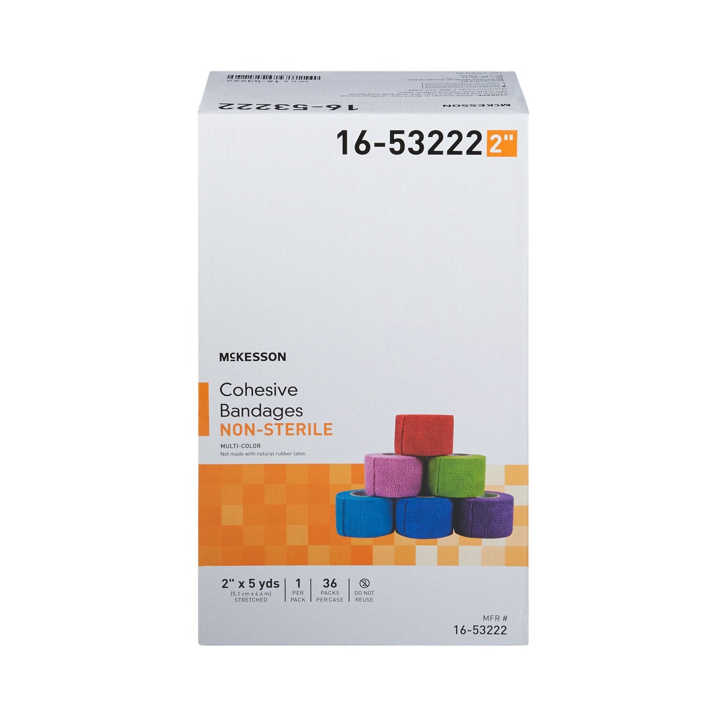 BANDAGE, COHESIVE N/S LF COLORPAK 2" (36/CS)