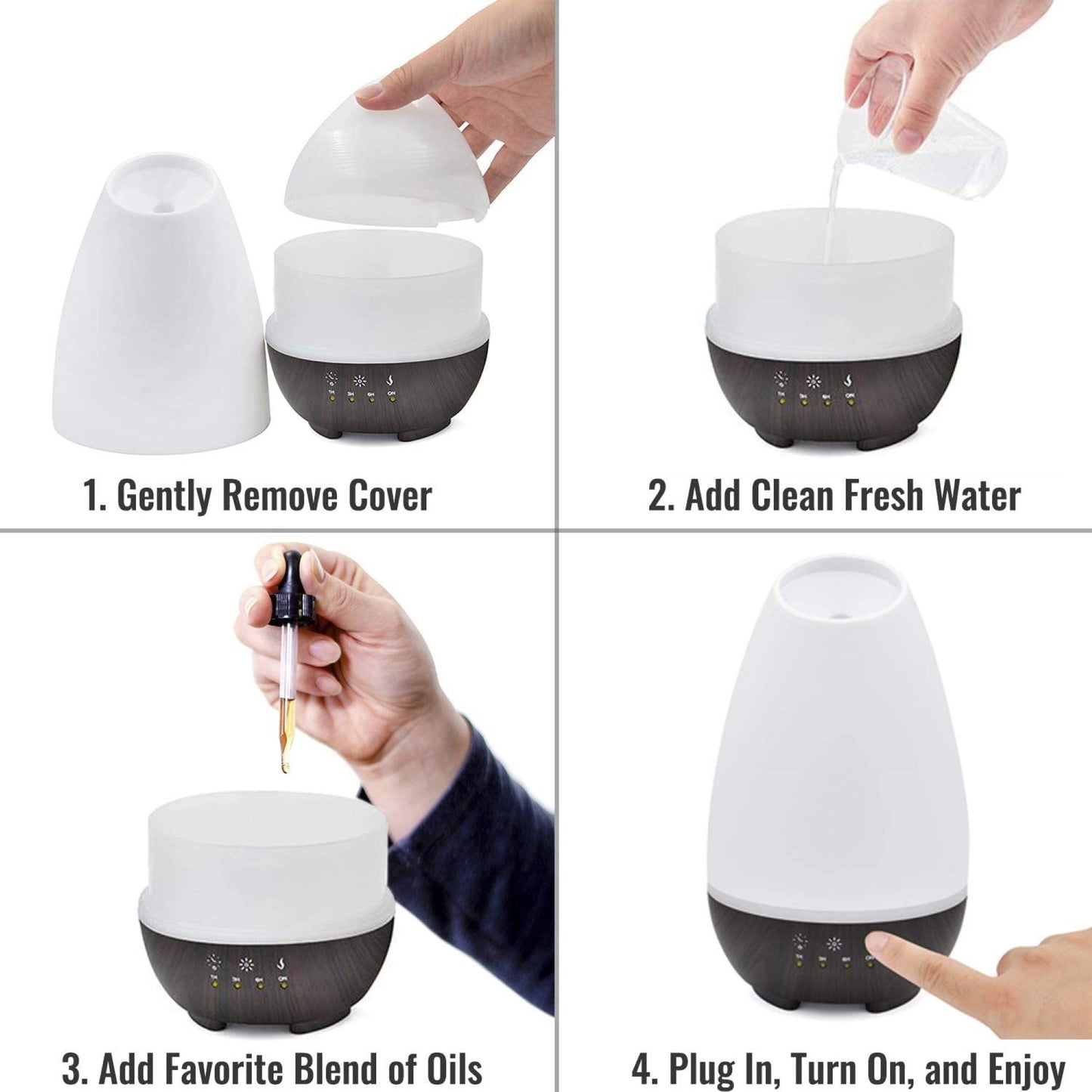 DIFFUSER, ESSENTIAL OIL AROMA WHT