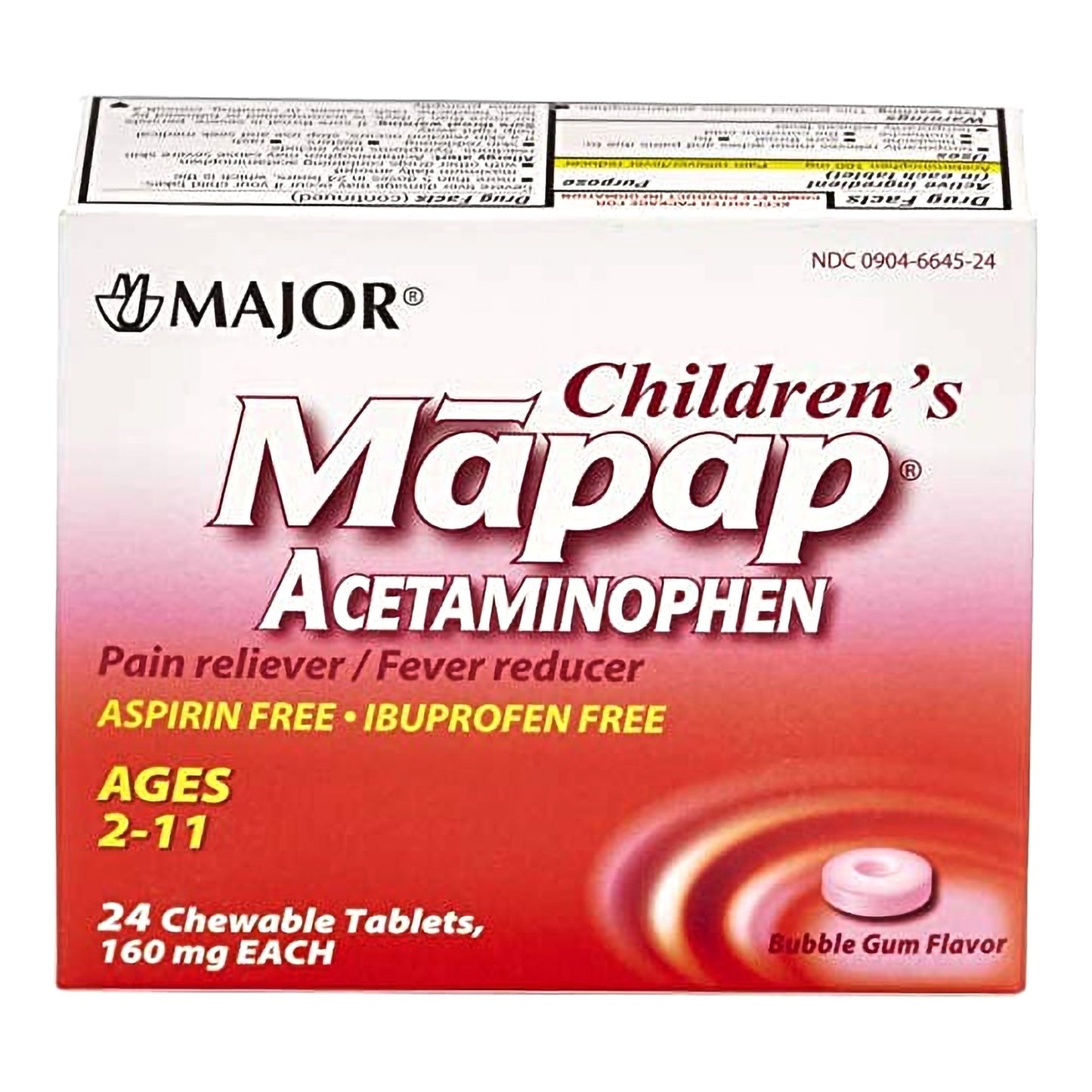 MAPAP, TAB CHEW 160MG (24/BX)