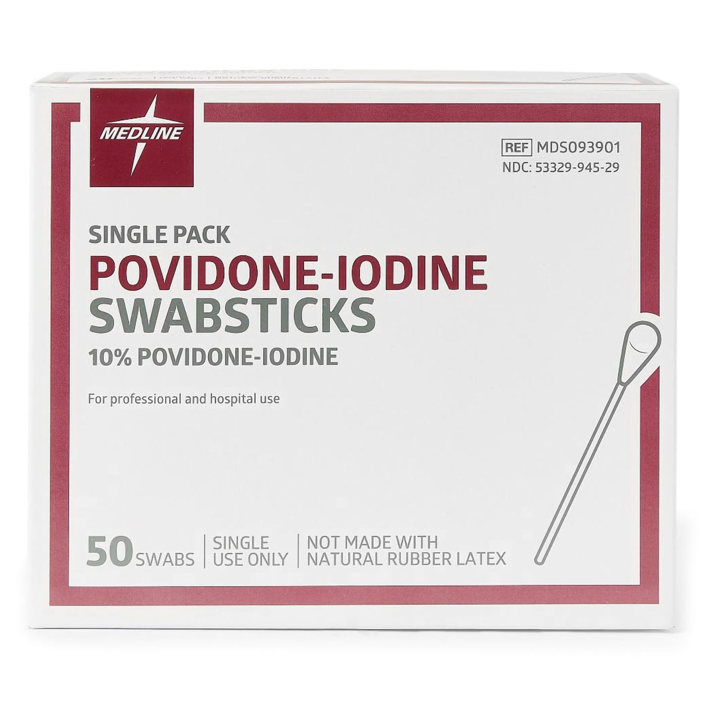 SWABSTICK, PVP (1/PK 50/BX 10 BX/CS)