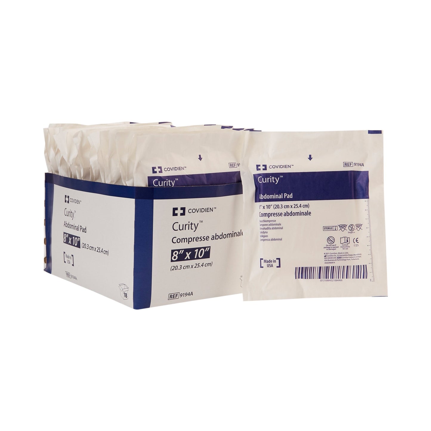 PAD, ABDN CURITY 8"X10" (18/TR12TR/CS) KENDAL