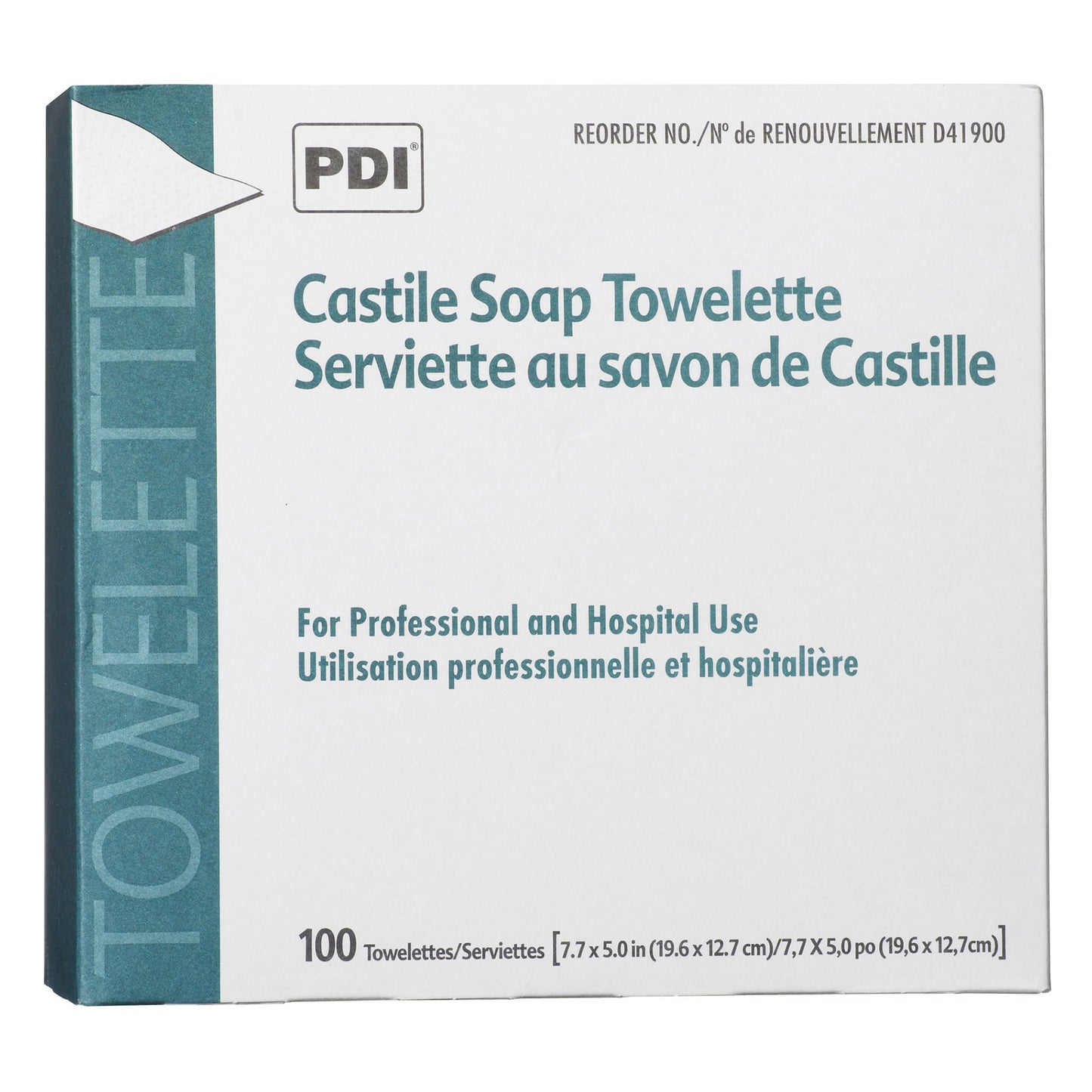 TOWELETTE, CASTILE SOAP (100/BX)