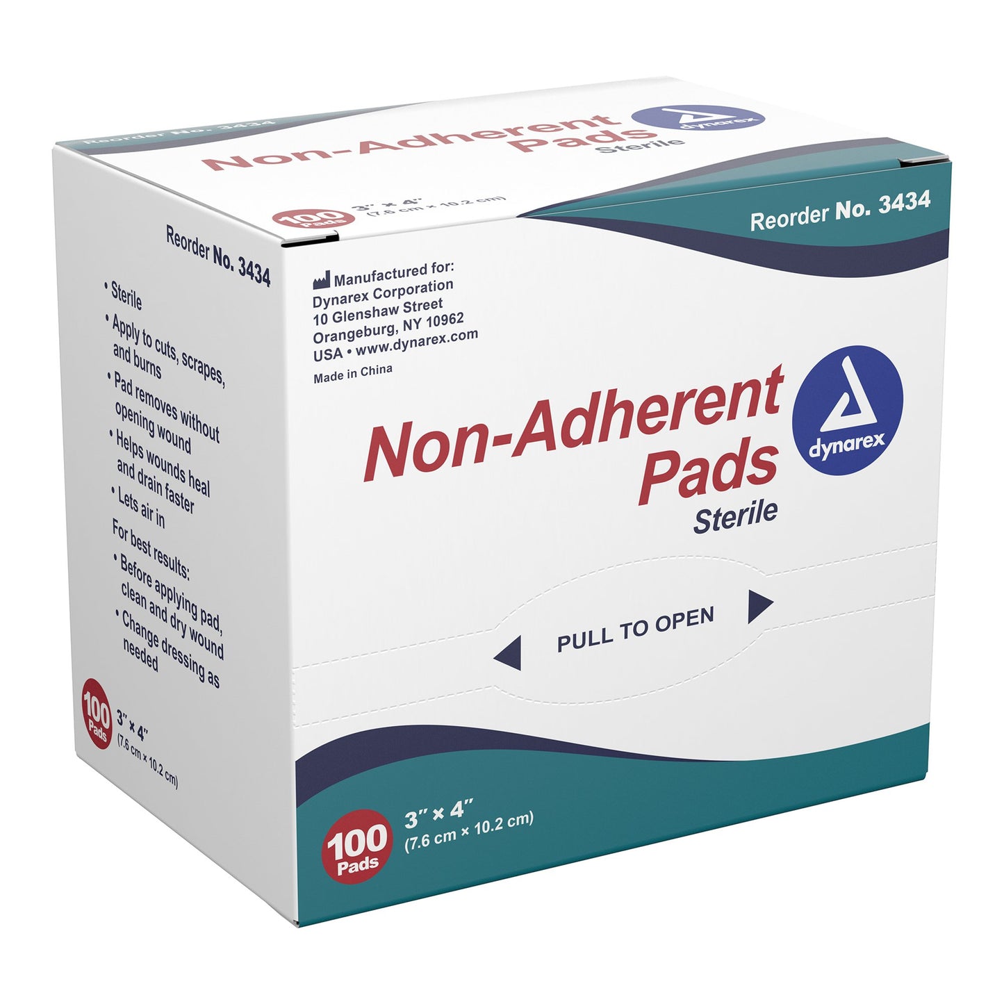PADS NON-ADHERANT STER 3X4 (100/BX 12BX/CS)