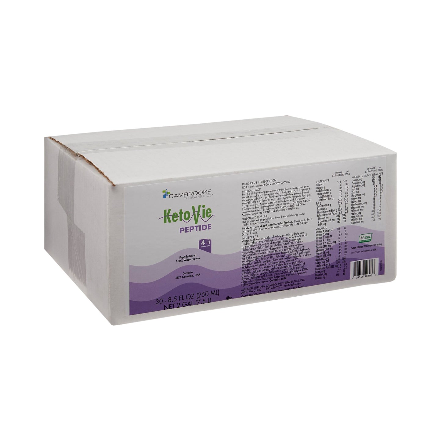 SUPPLEMENT, ORAL/GTUBE KETOVIEPEPTIDE 8.5OZ (30/CS)