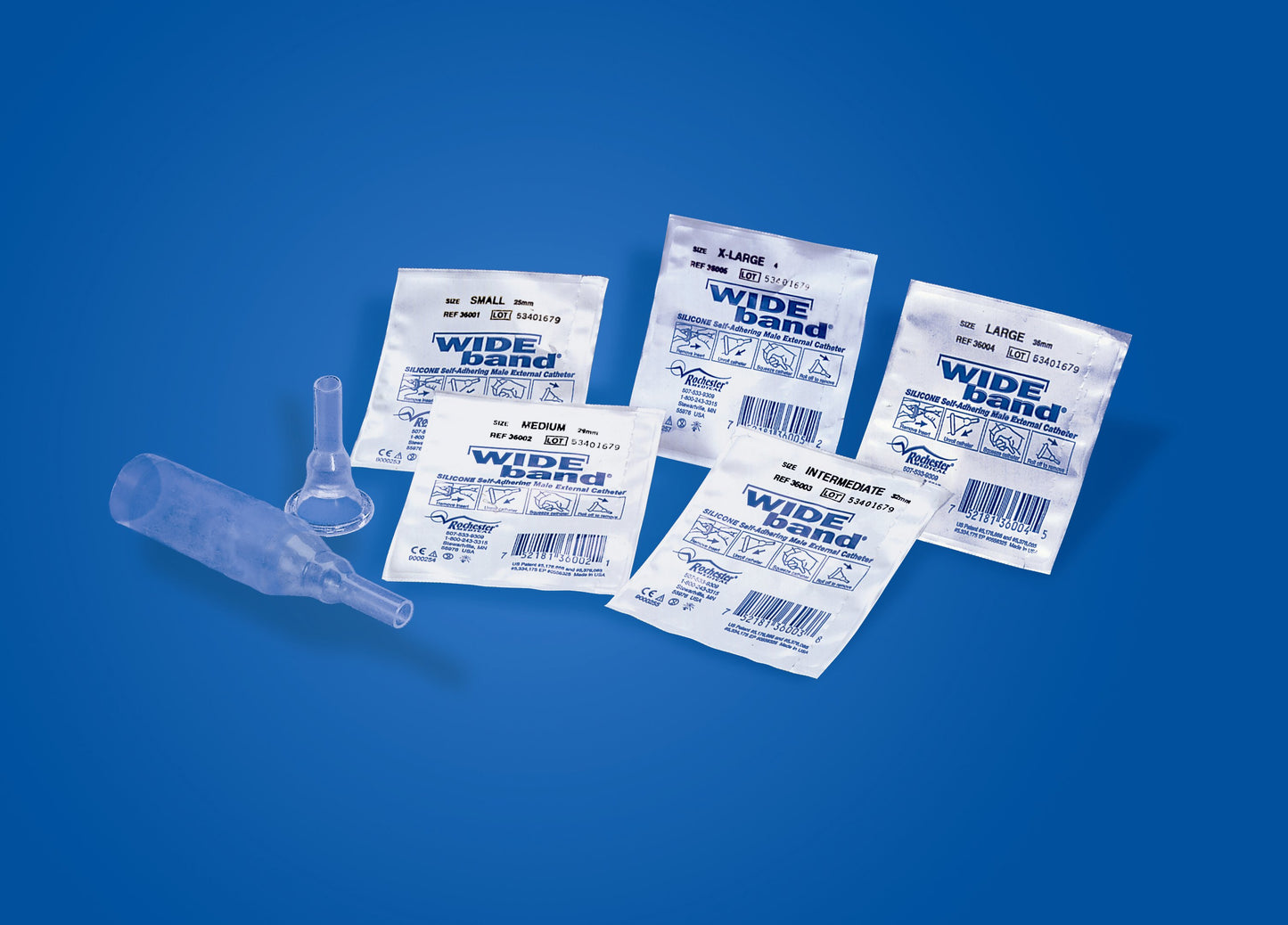 CATHETER, MALE EXTRNL WBAND XLG (100/BX) RCHMED