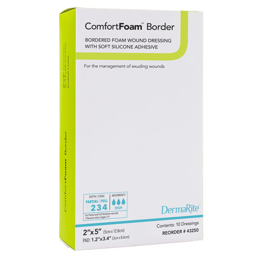 DRESSING, COMFORT FOAM 2"X5" (10/BX)