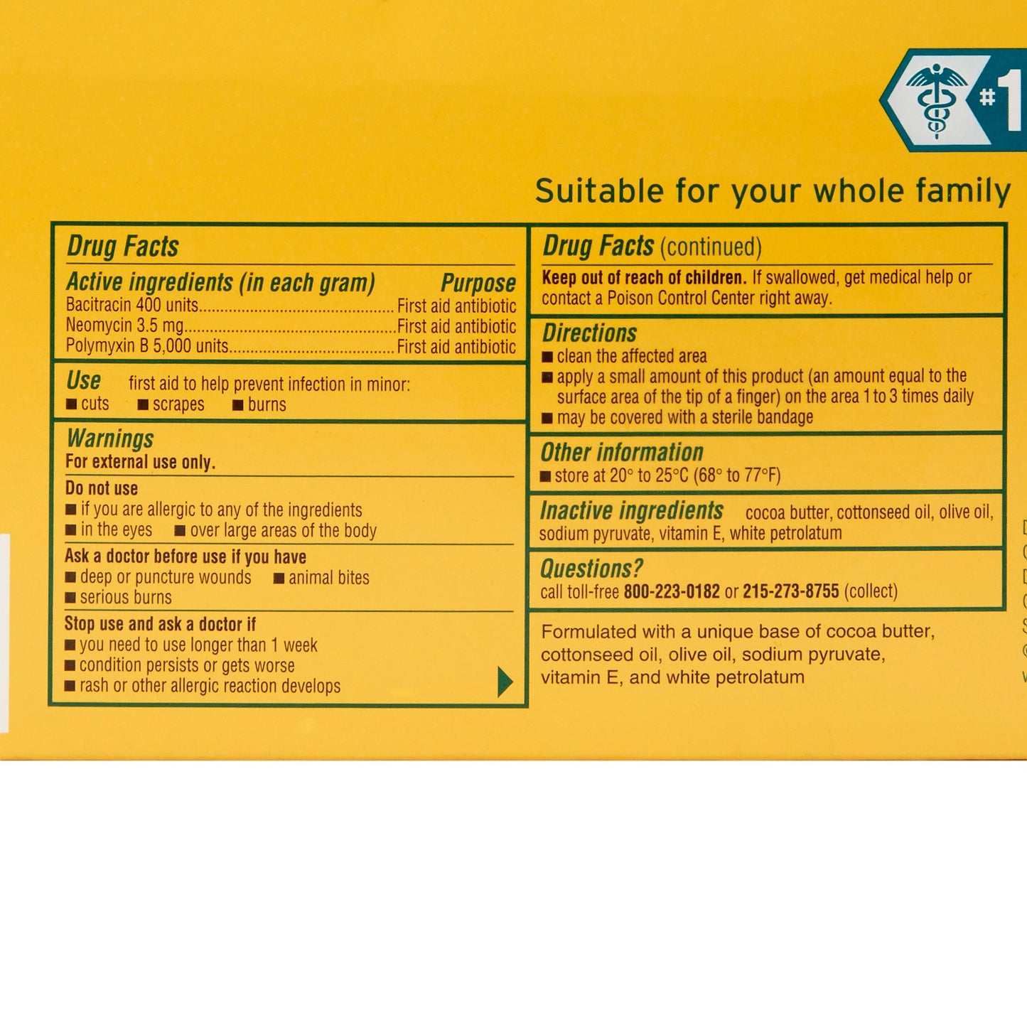 NEOSPORIN, OINT FOIL PK 0.9GRAM (144/BX 12BX/CS)