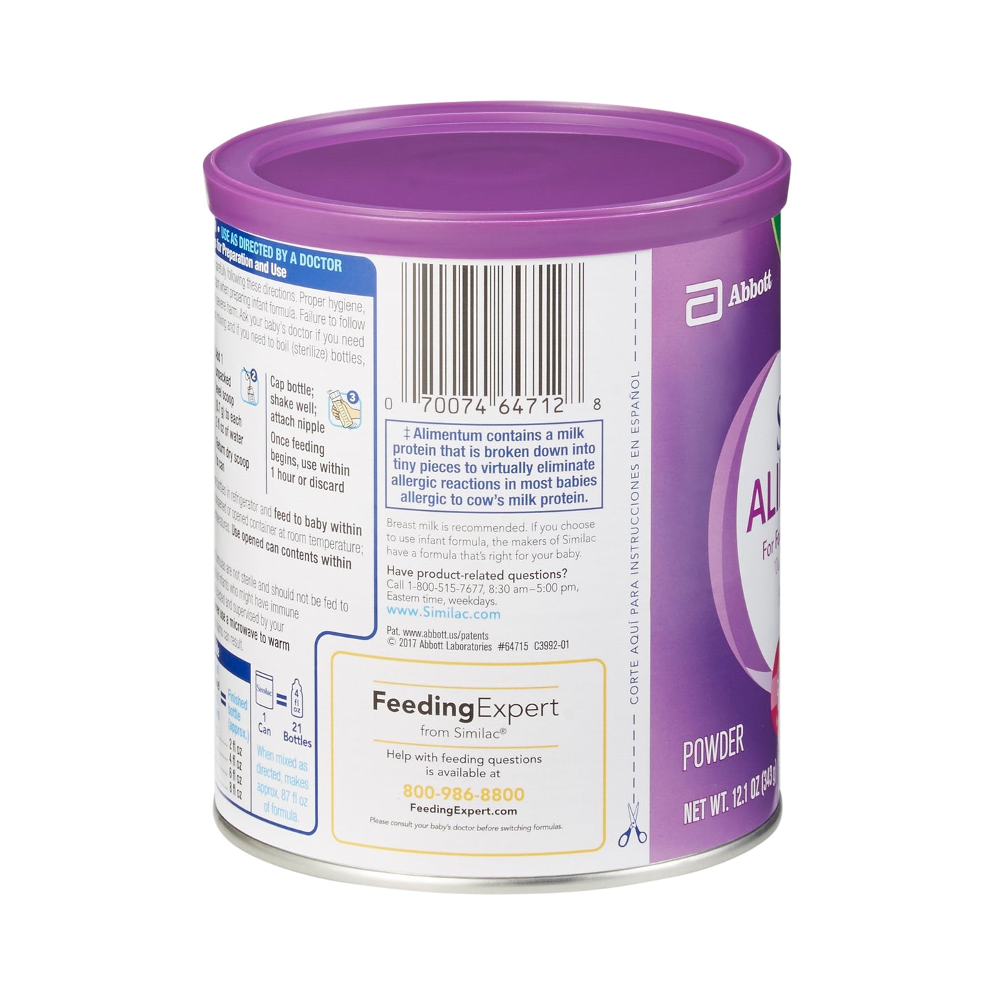 SIMILAC, ALIMENTUM 12.1OZ (6/CS)