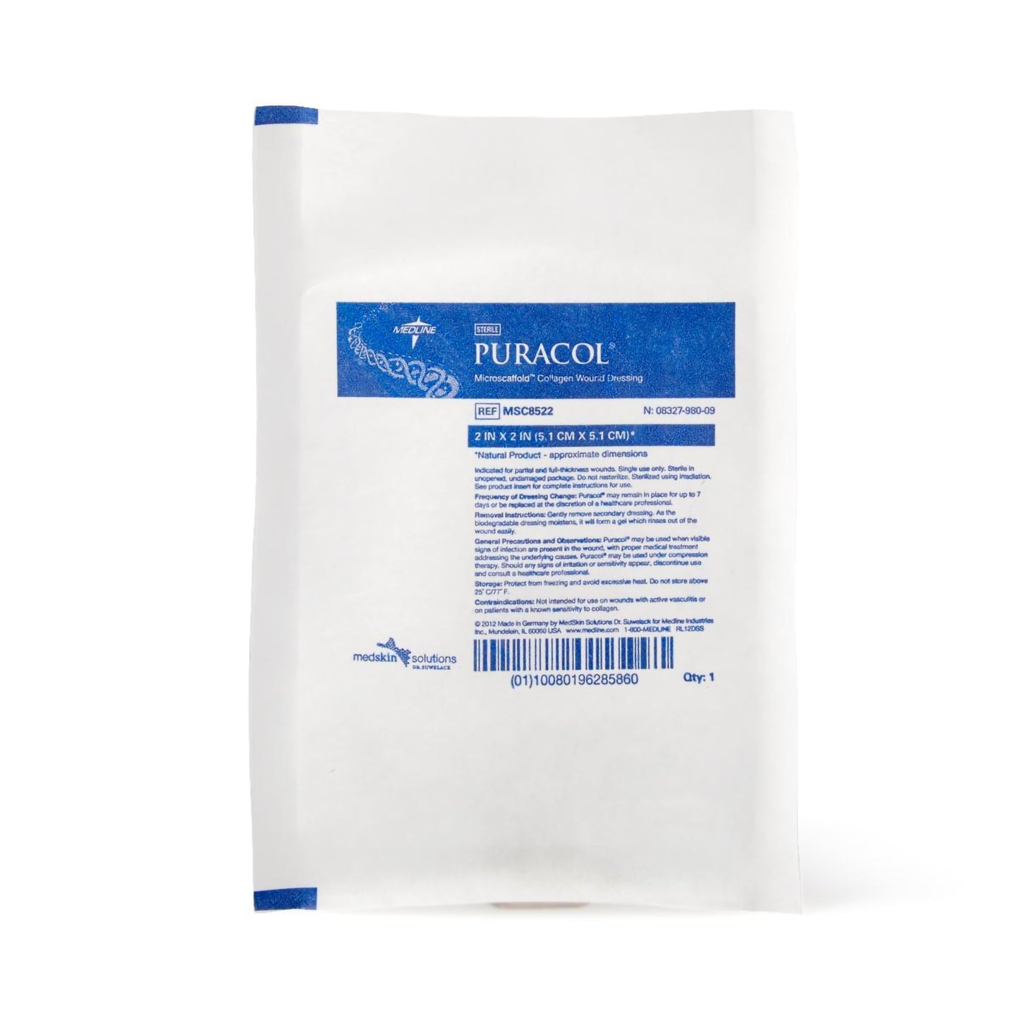 DRESSING, COLLAGEN PURACOL 2X2(10/BX 5BX/CS)