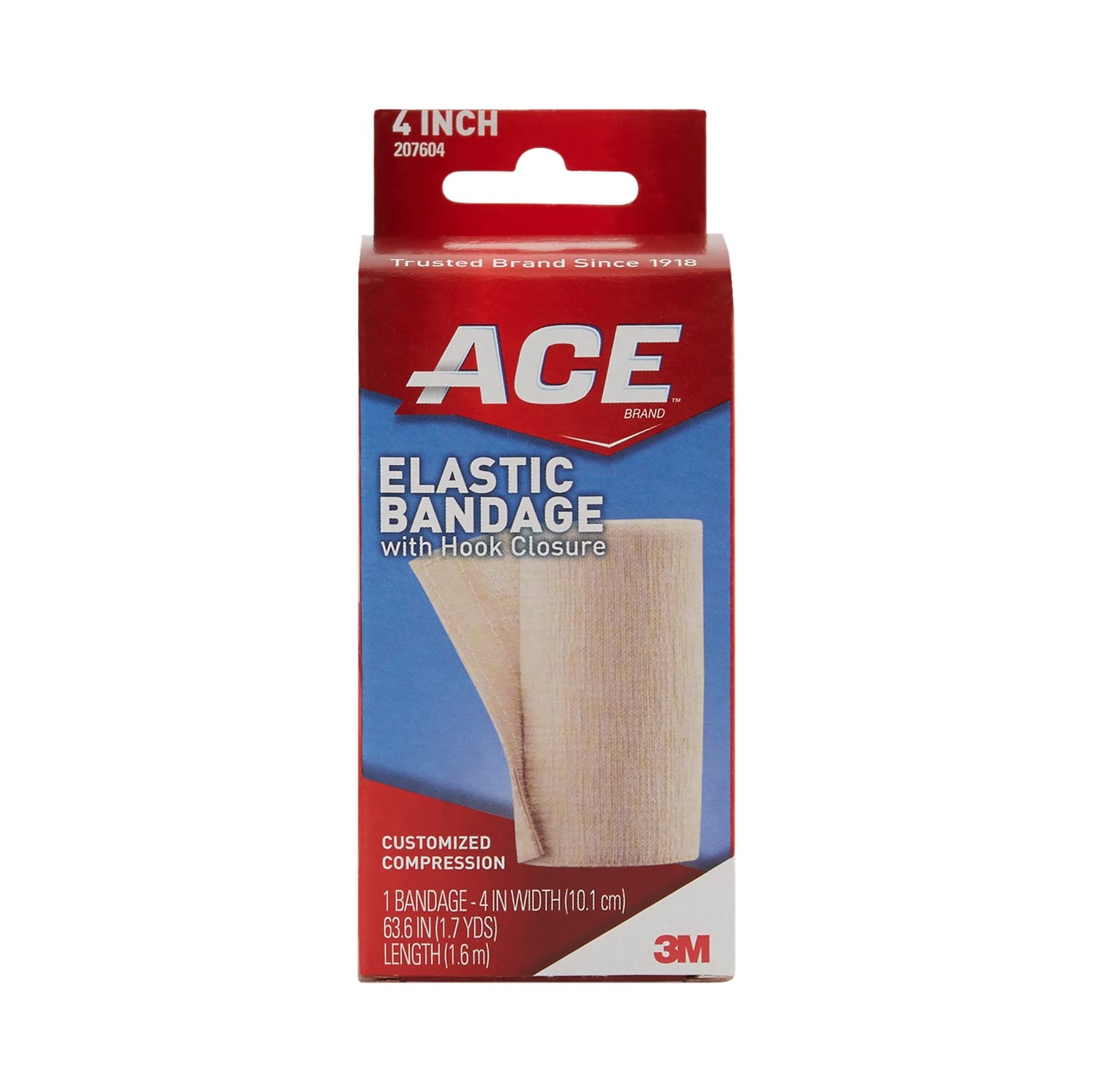 BANDAGE, ACE VELCRO HOOK/LOOP BANDAGE 4" (72/CS)