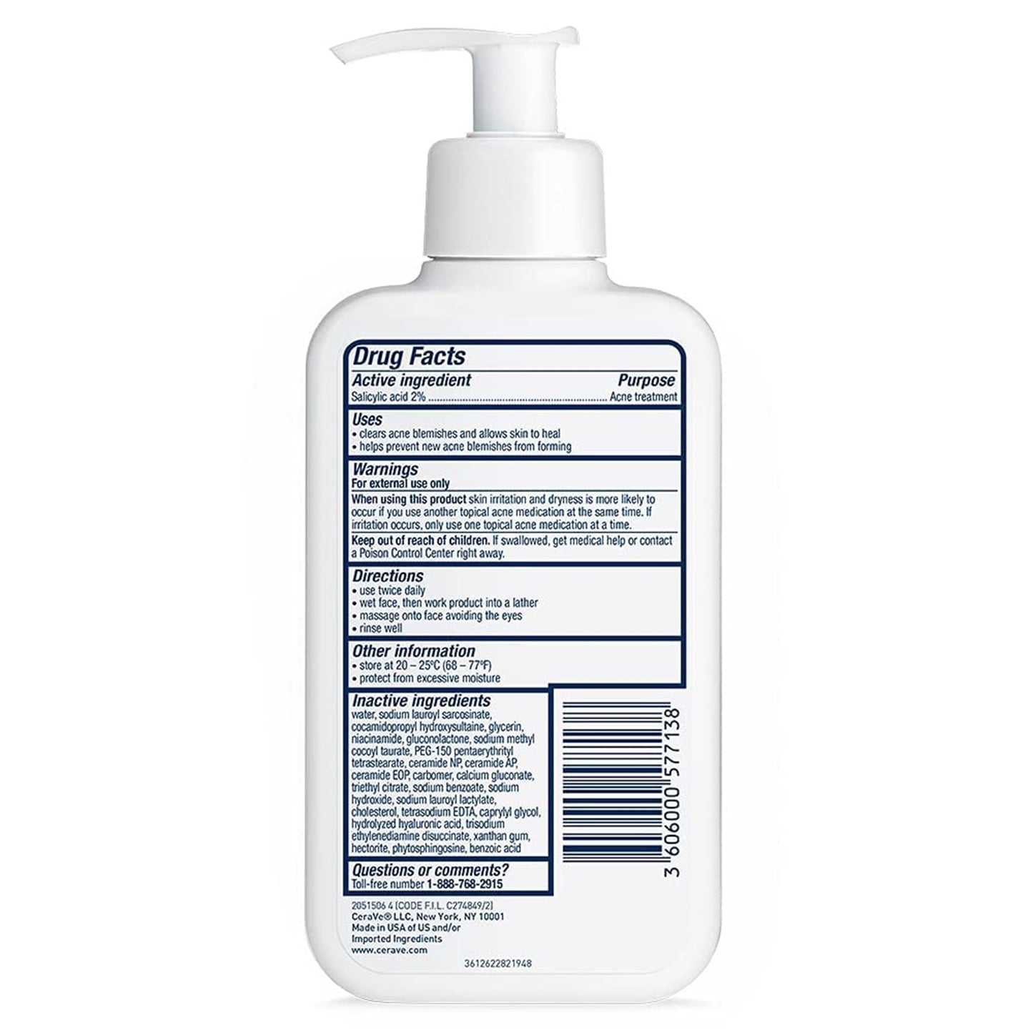 CERAVE ACNE, CONTROL CLNSR 8OZ