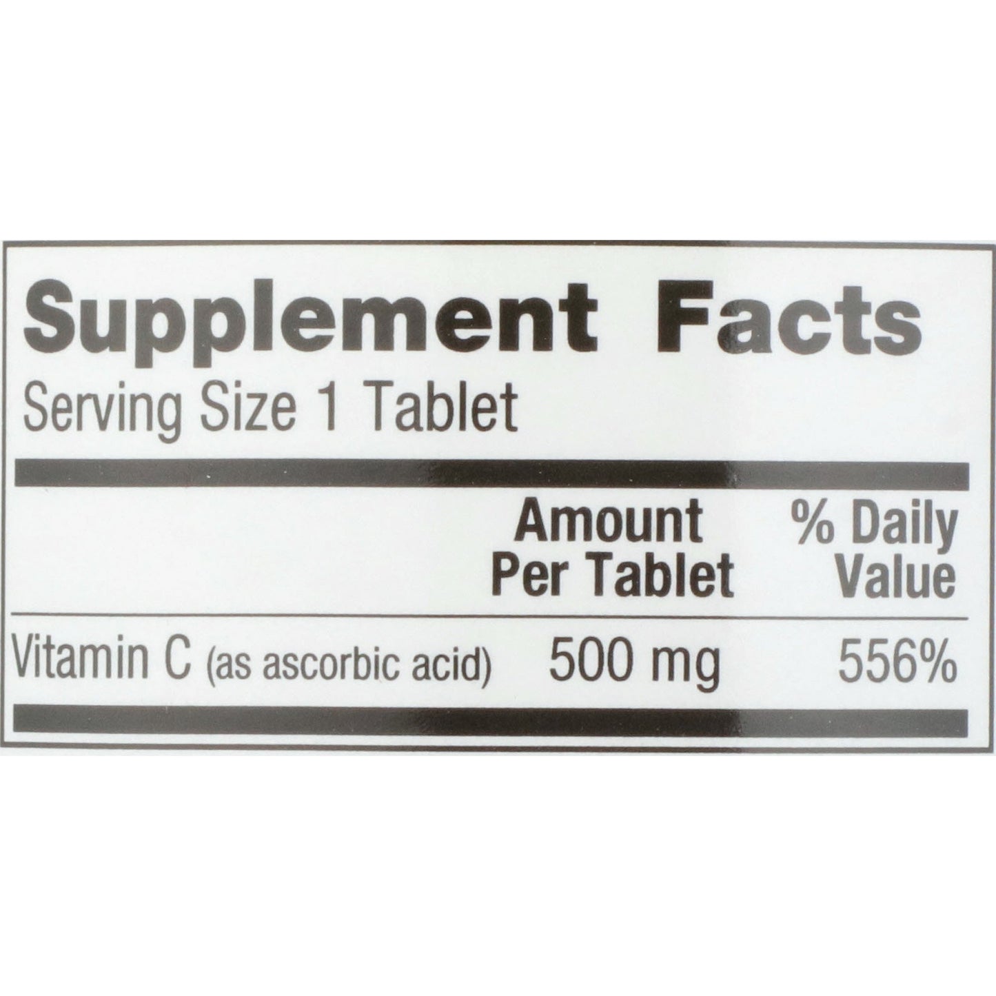 VITAMIN C, TAB 500MG (500/BT 12BT/CS)