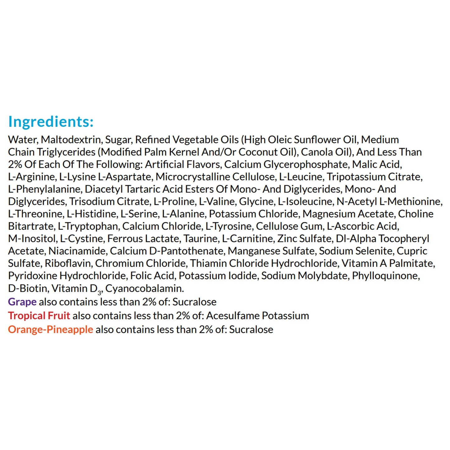 NEOCATE SPLASH, FORMULA ORANGE-PINEAPPLE 237ML (27/CS)