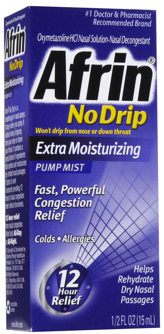 AFRIN NASAL, SPR NO DRIP XMOIST 15ML 0.5OZ