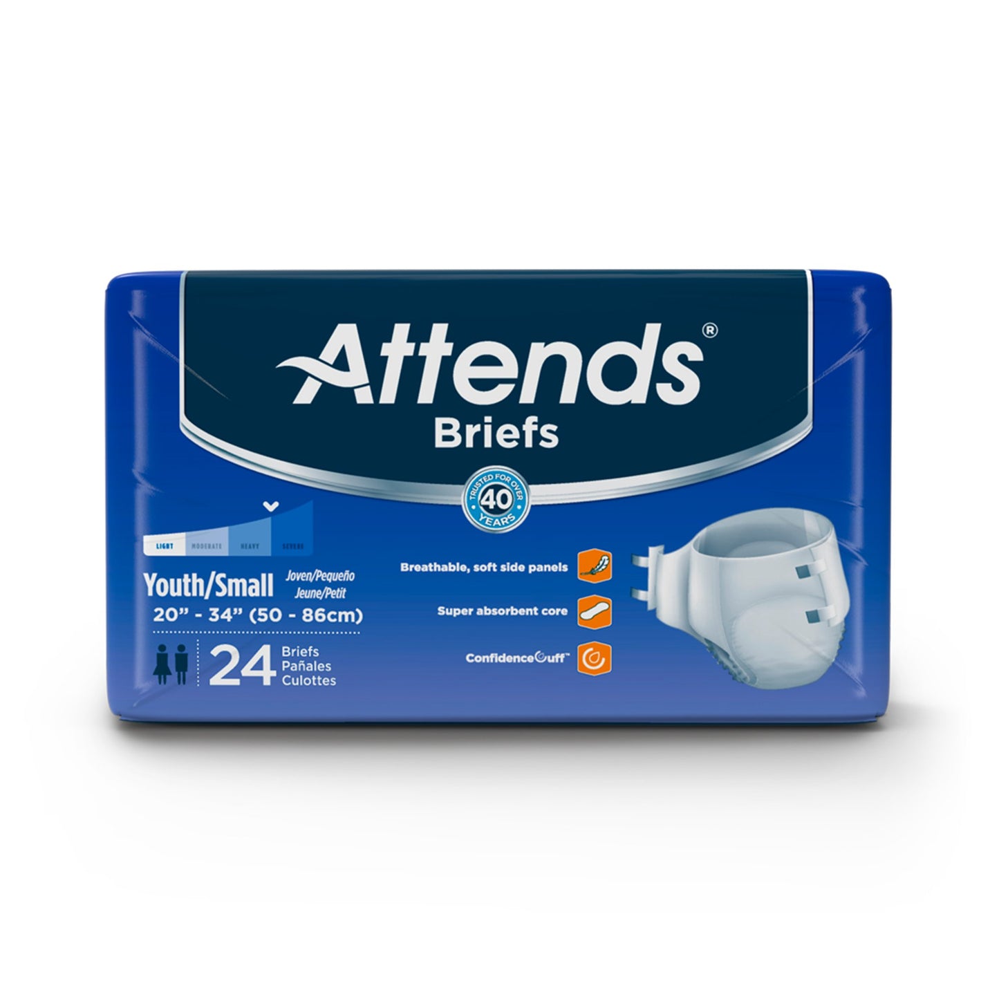 BRIEF, INCONTINENCE ATTENDS S M (24/BG 4BG/CS)