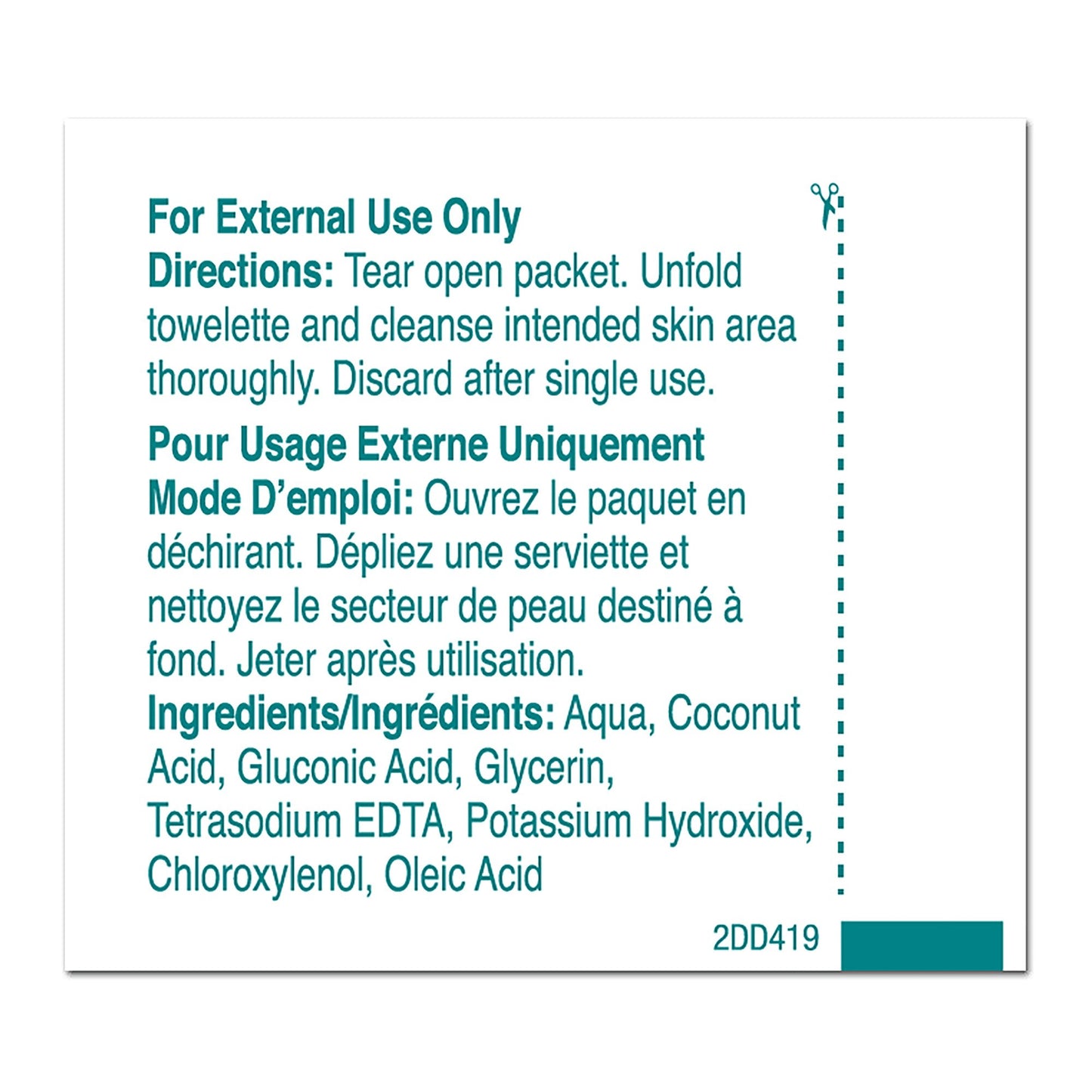 TOWELETTE, CASTILE SOAP (100/BX)