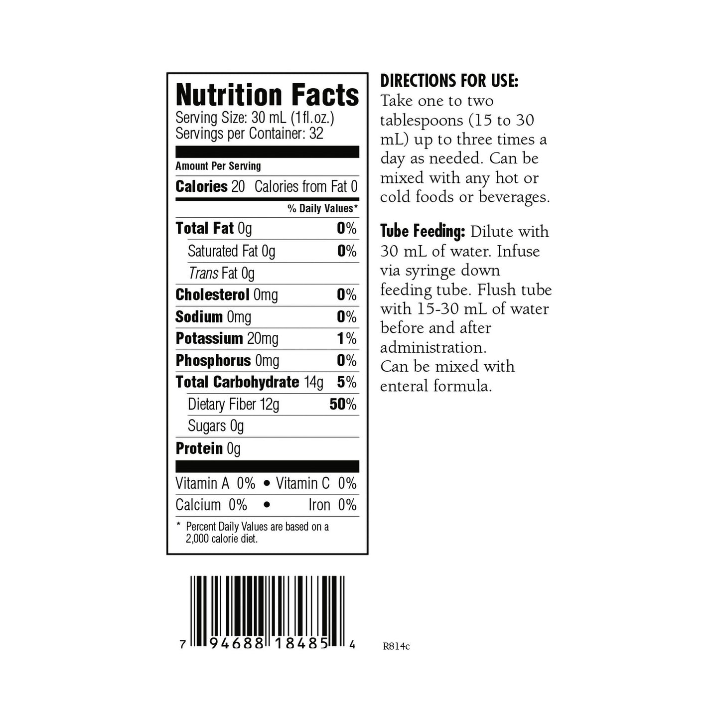 HYFIBER SUPP W/FOS, LIQ CITRUS32OZ (4/CS)