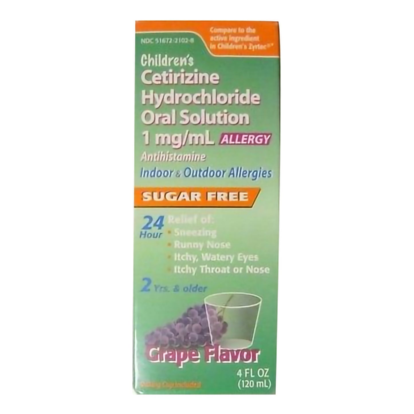 CETIRIZINE HCL, SOL 1MG/ML 4OZ