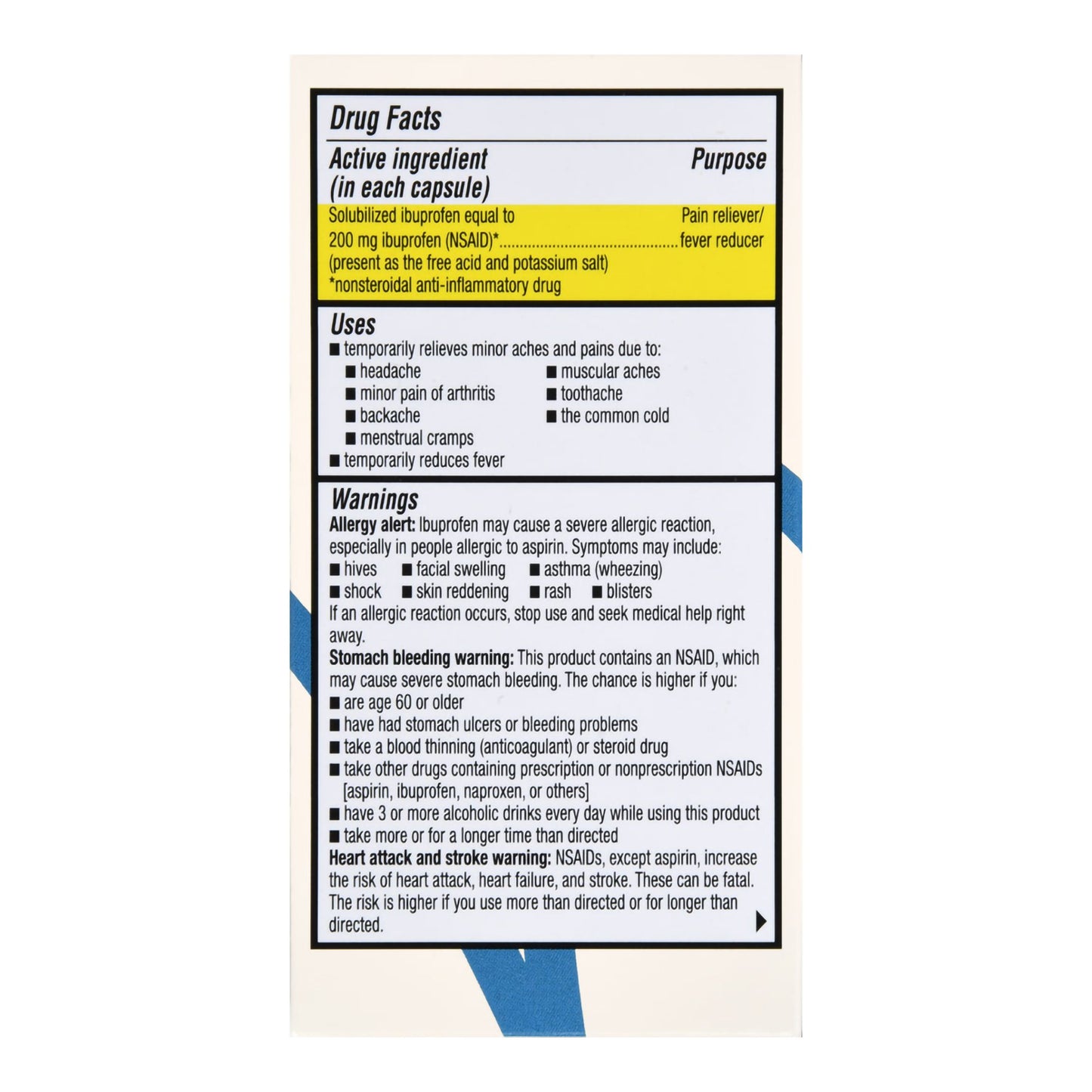 IBUPROFEN, CAP SGEL FT SM 200MG (40/BT)
