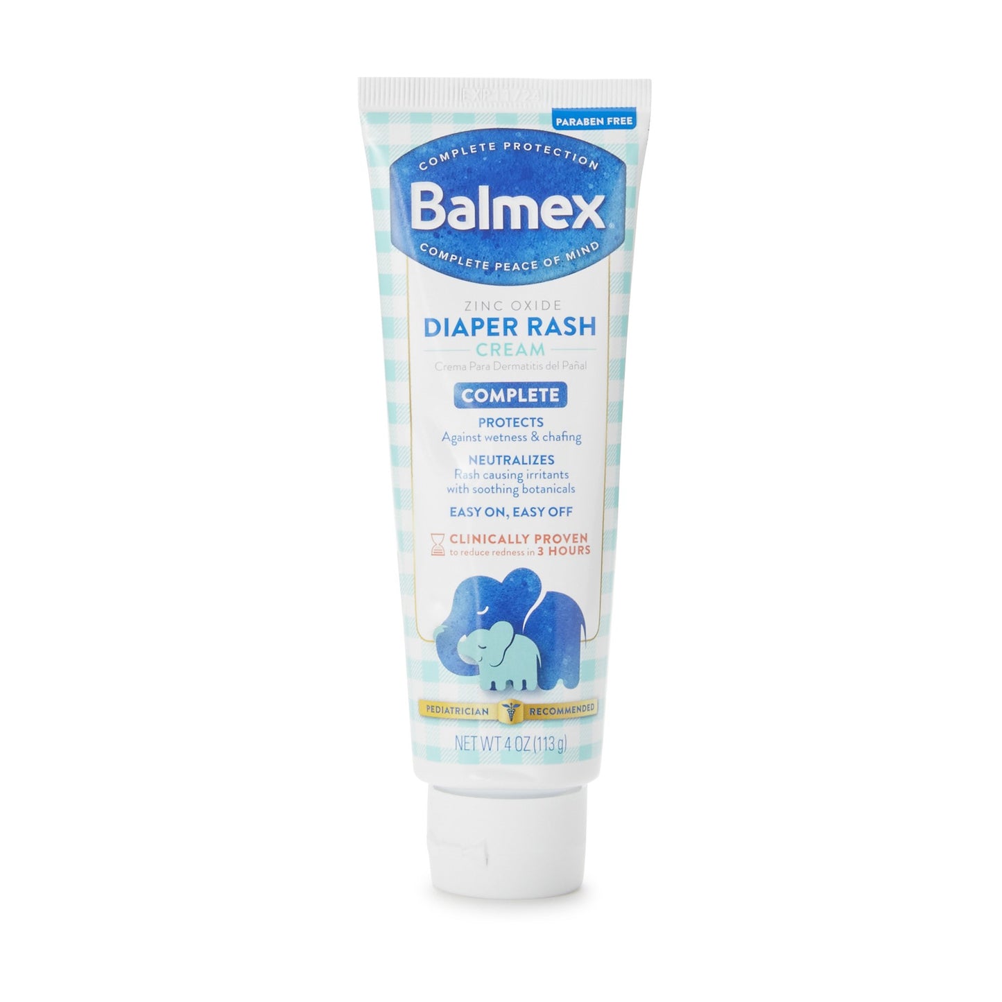 BALMEX, CRM DIAPER RASH 4OZ TU(24/CS)