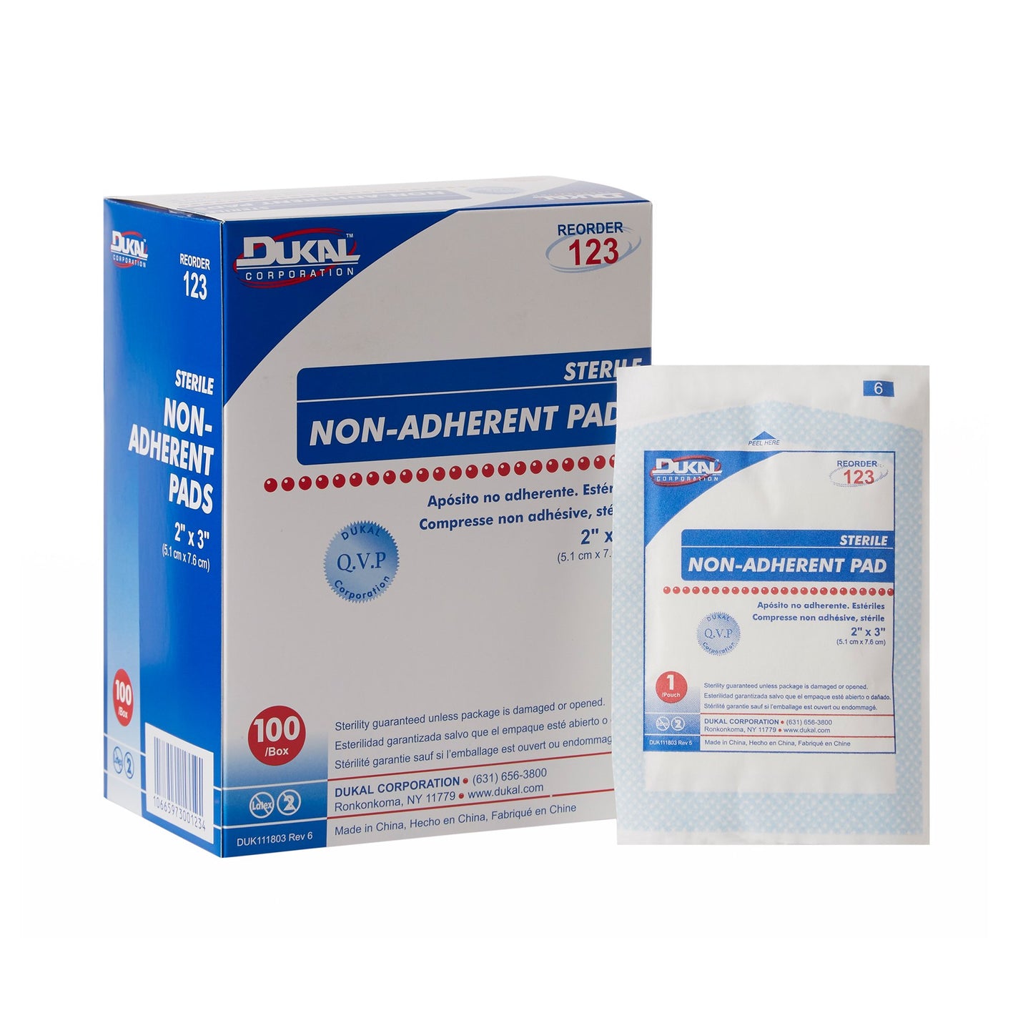 PAD, NON ADHERENT STR 2X3 (100/BX)