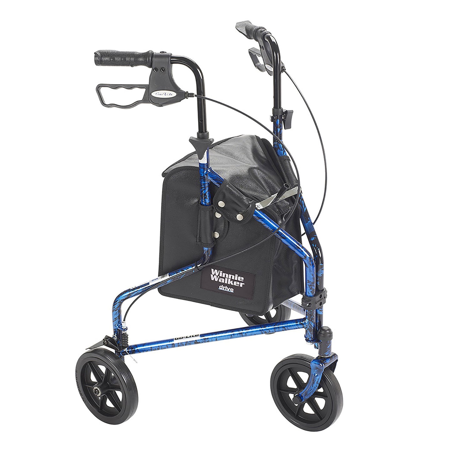 WALKER, ROLLATOR DLX ALUM 3WHLBLU