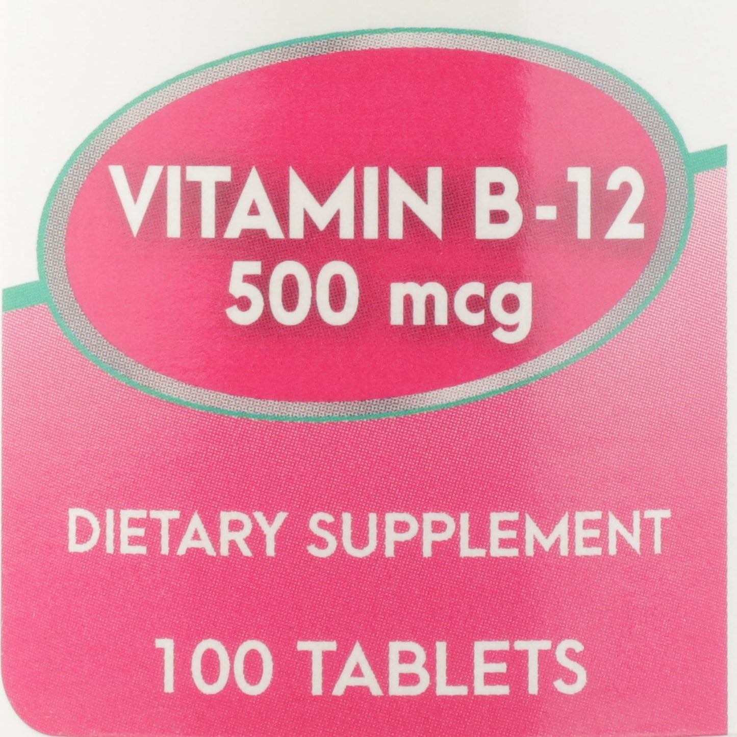 VITAMIN B-12, TAB 500MCG (100/BT 12BT/CS)