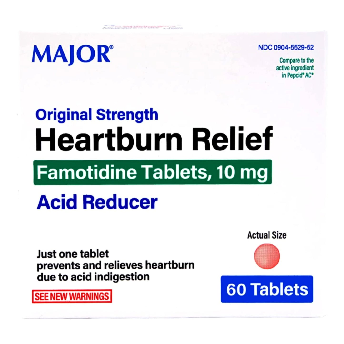 HEARTBURN RELIEF, TAB 10MG (60/BX)