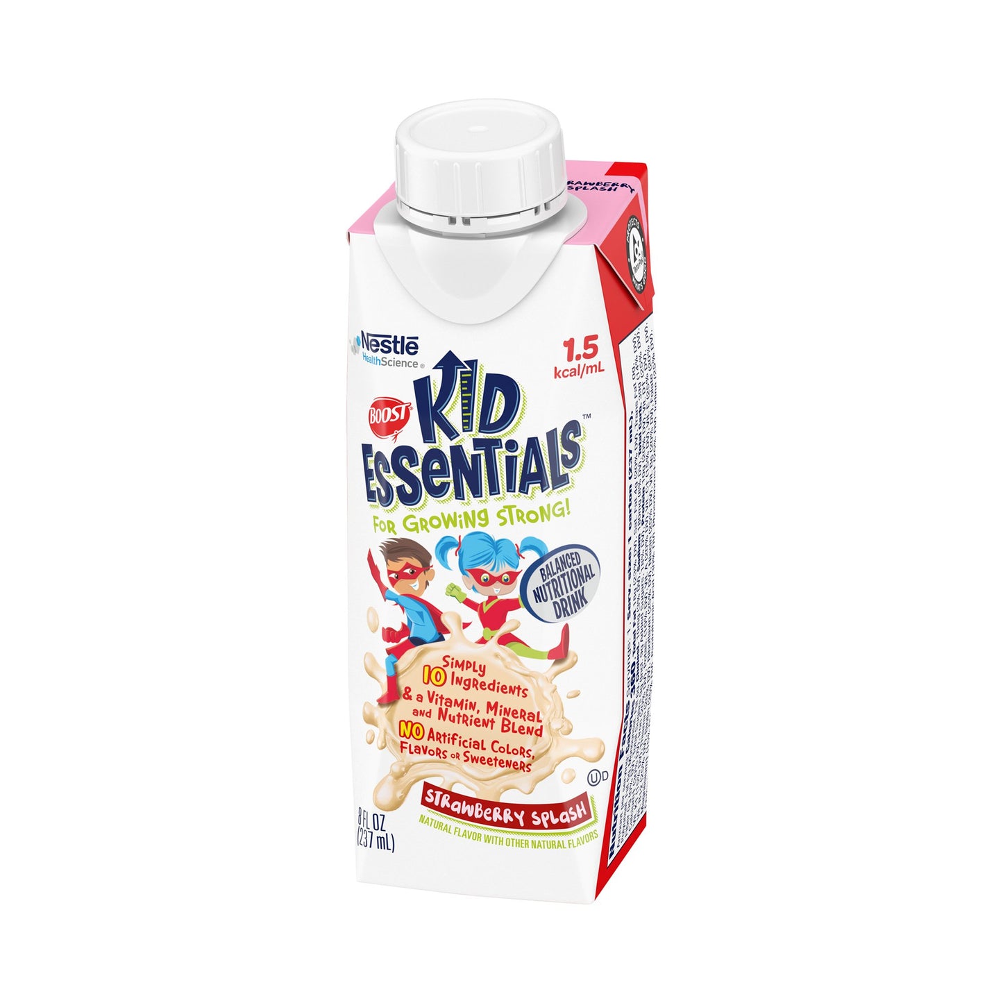 BOOST, KID ESSENTIALS 1.5 STRWBRY SPLASH 8OZ (24/CS)