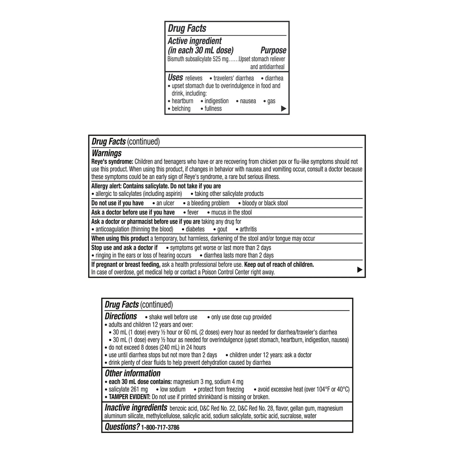 PEPTO-BISMOL, SUSP 262MG/15ML 4OZ