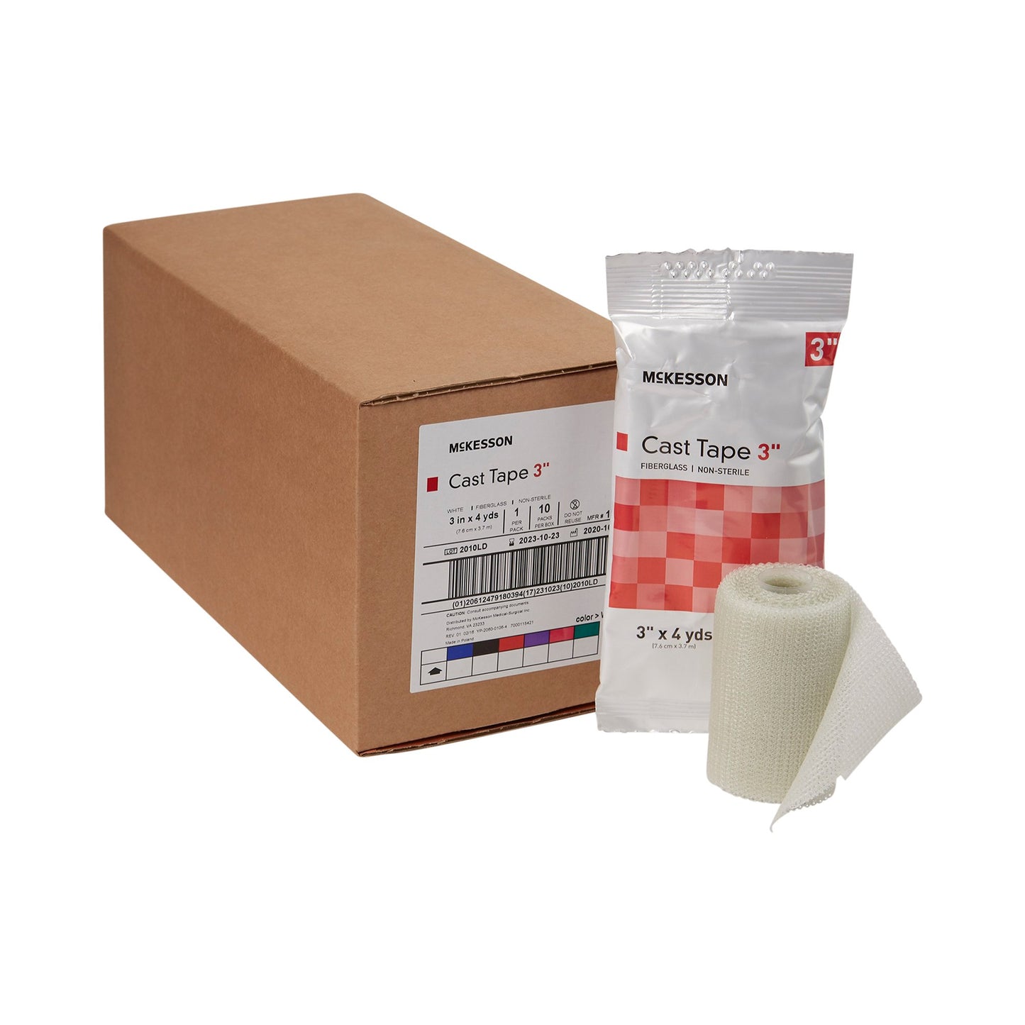 TAPE, CAST WHT LF 3"X4YDS (10RL/BX)