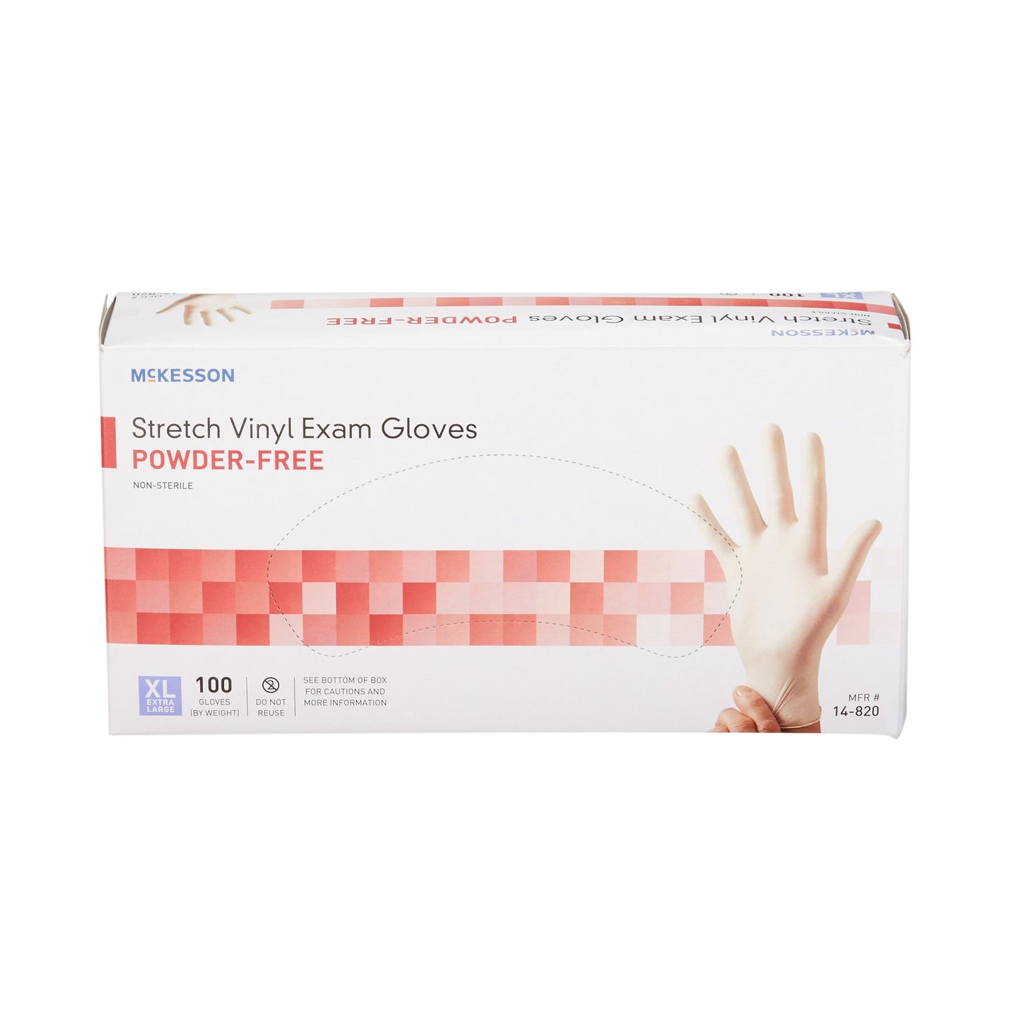 GLOVE, EXAM VNYLSTRCH XL N/S (100/BX 10BX/CS)