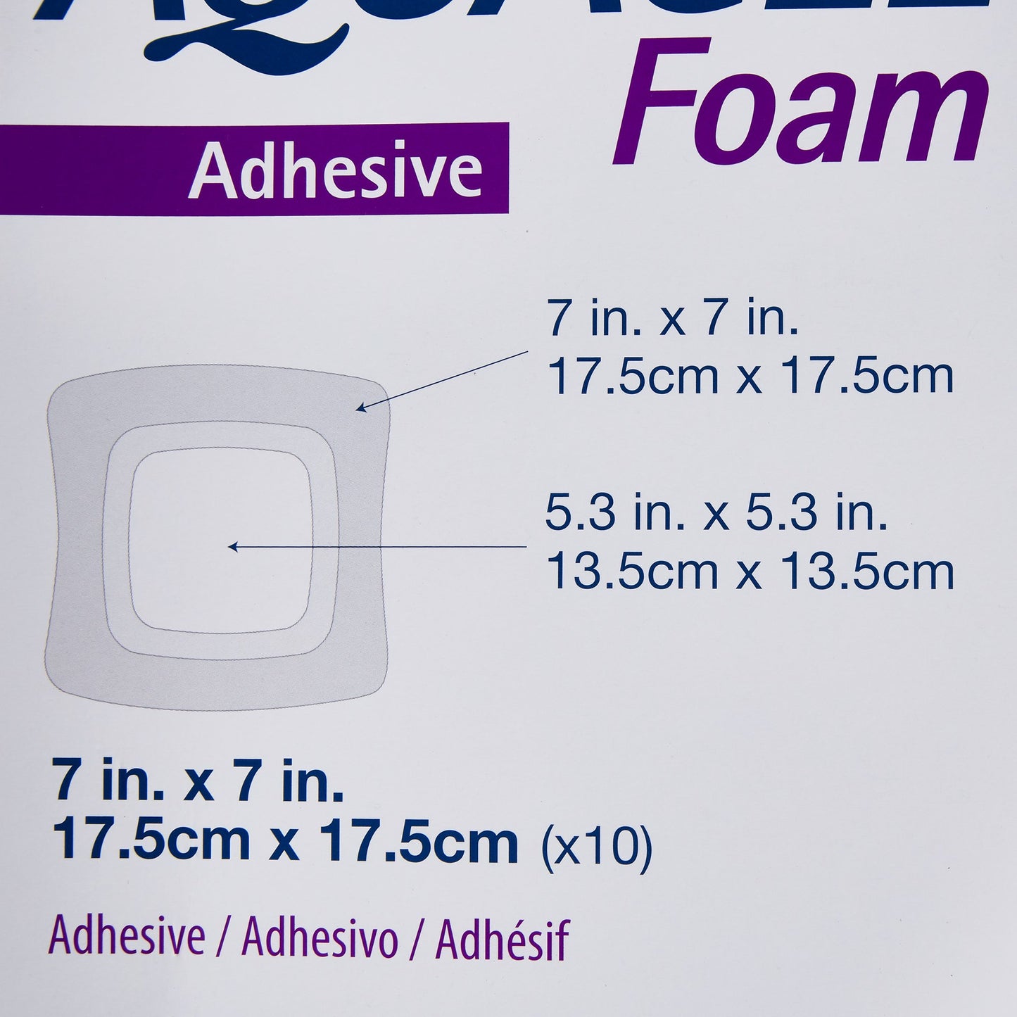 DRESSING, WND AQUACEL ADH FM 7X7" (10/BX)