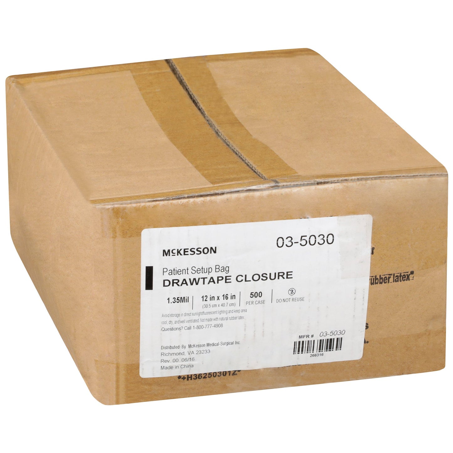 BAG, PATIENT SET-UP CLR 12"X1 6" (500/CS) MGM03