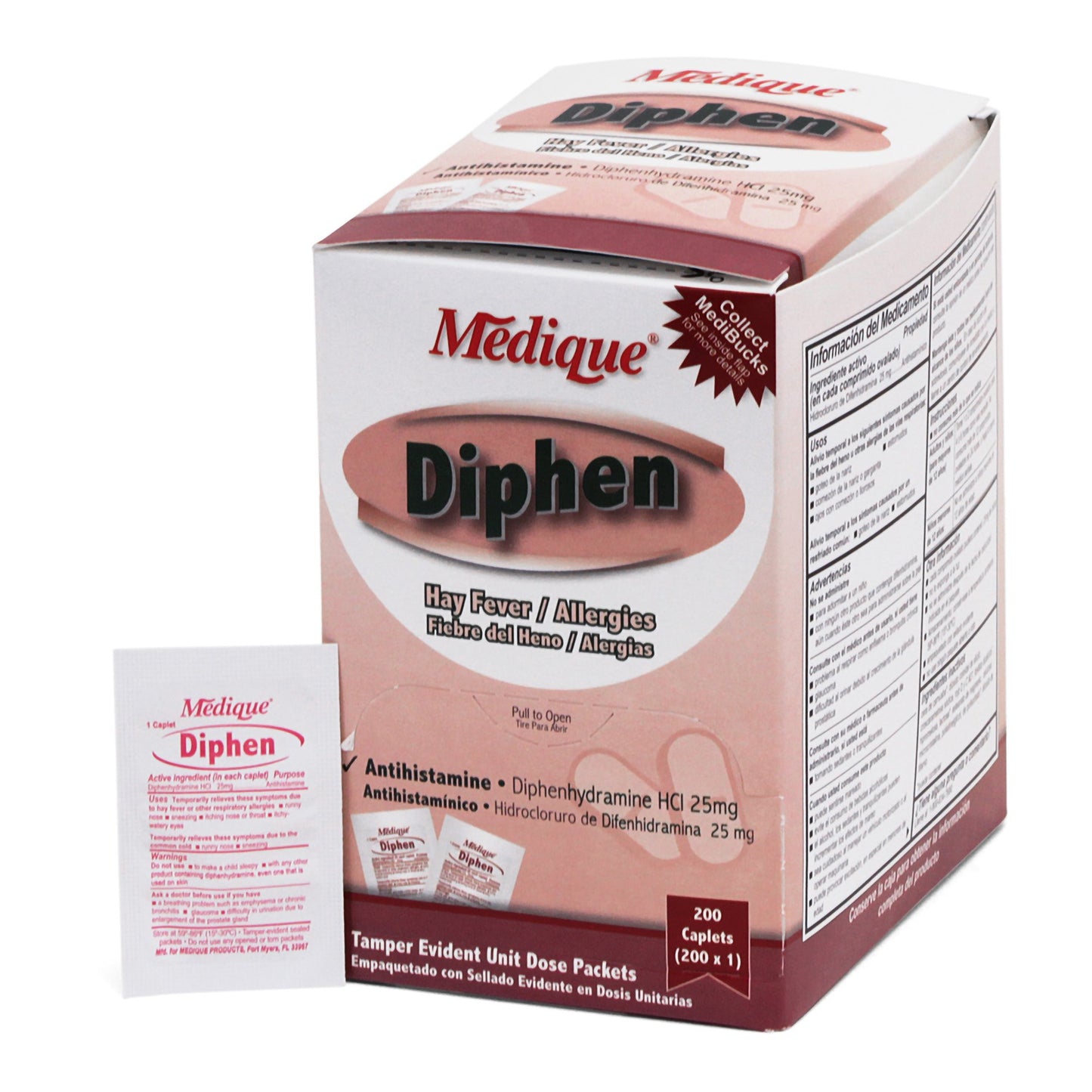 DIPHEN ANTHISTAMINE, TAB 25MG (200/BX)