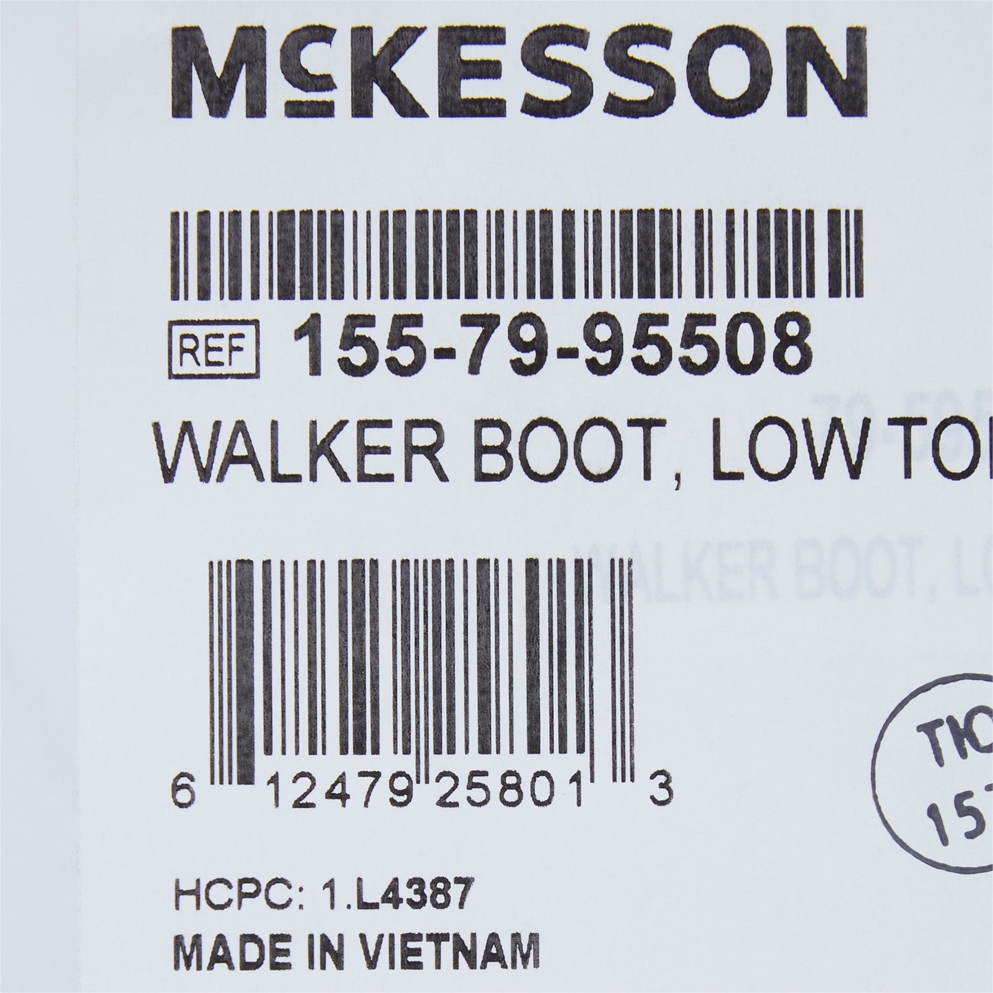 BOOT, WALKER LOW TOP NON-AIR XLG