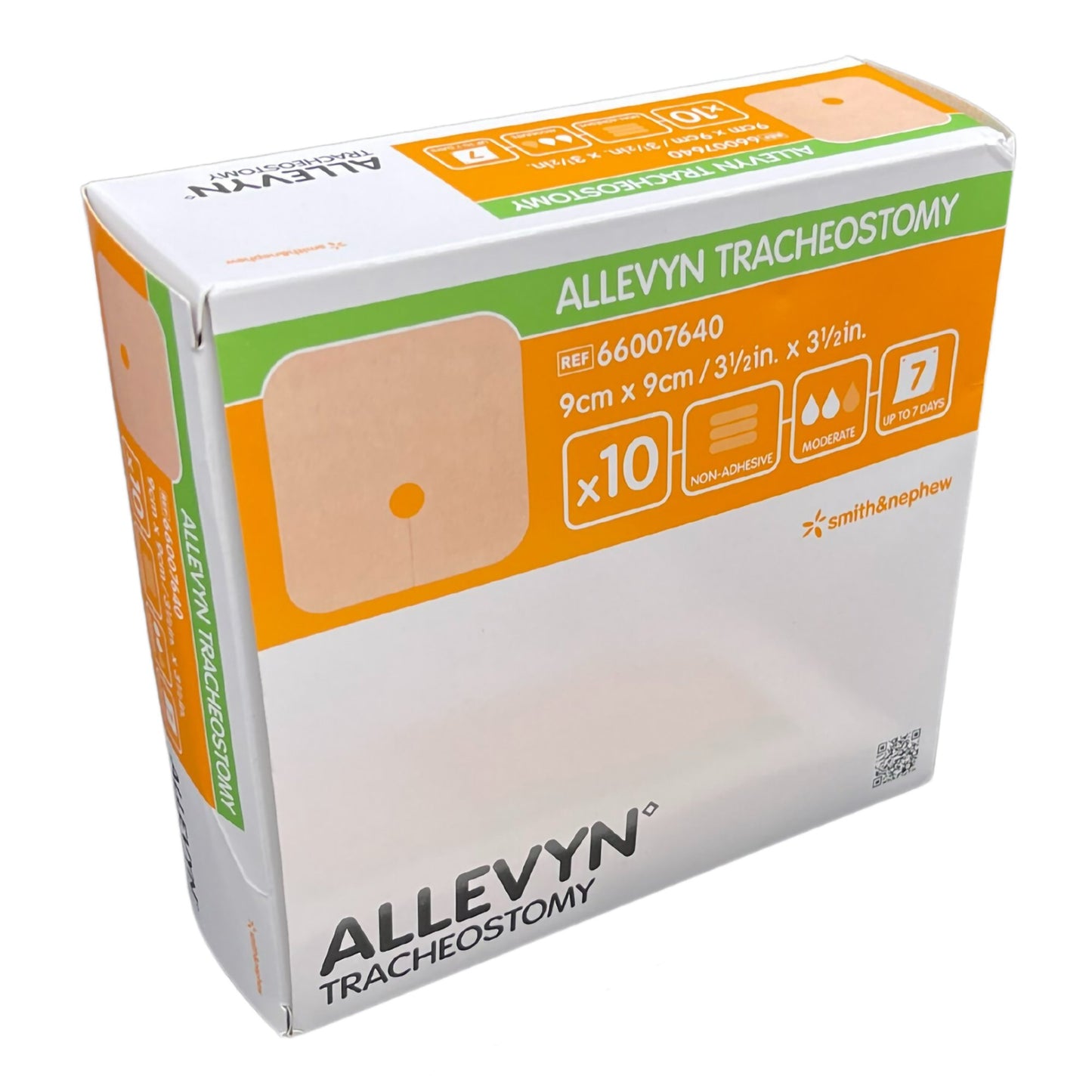 DRESSING, TRACHEOSTOMY ALLEVYN3.5"X3.5" (10/BX 8BX/CS)
