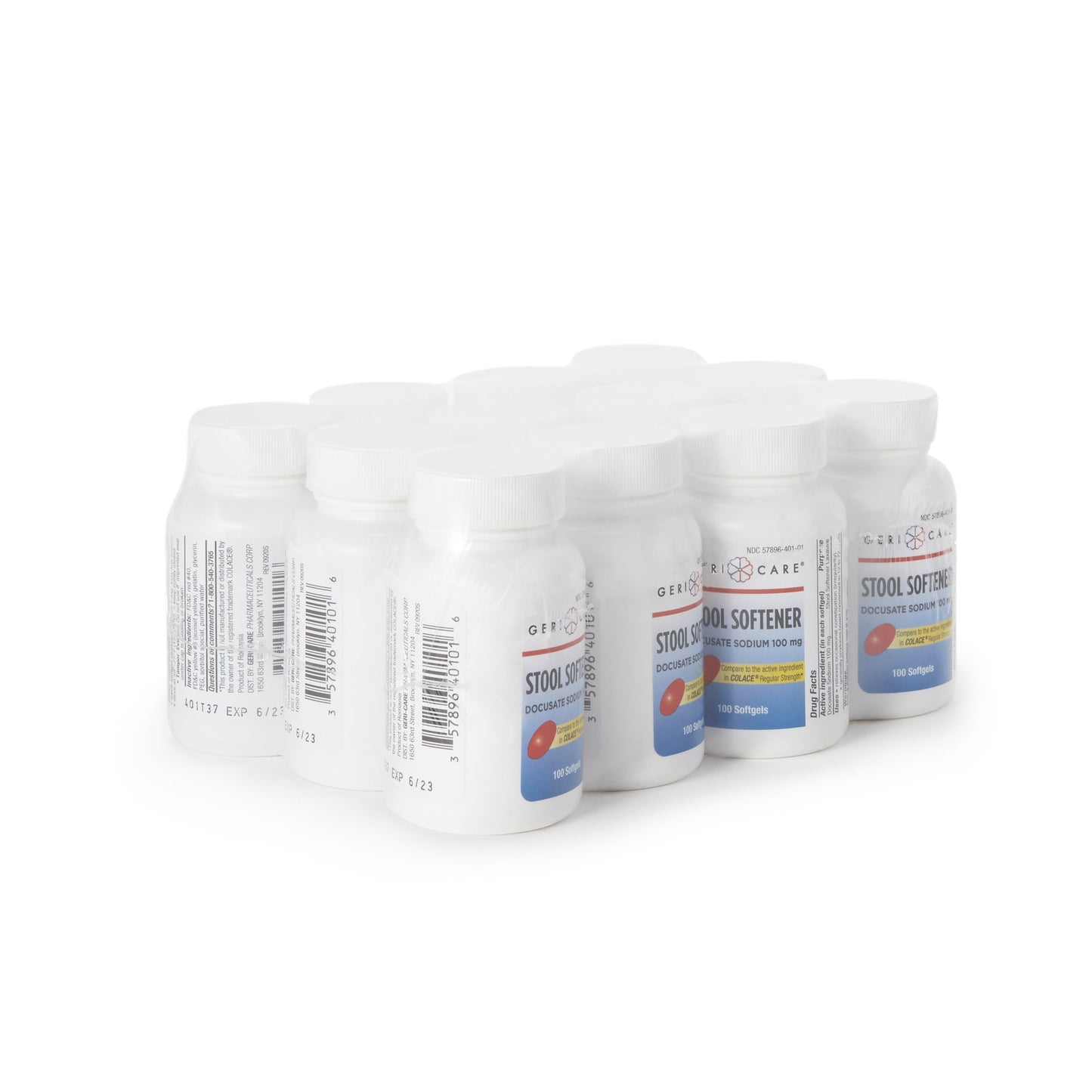 DOCUSATE SODIUM, CAP SGEL 100MG (100/BT 12BT/CS)