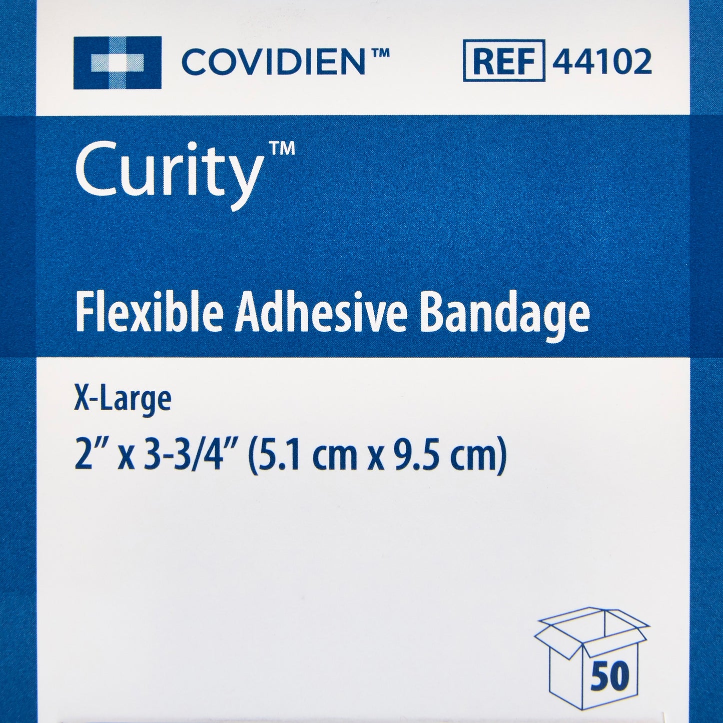 BANDAGE, FABRIC XLG 2X3 3/4 (50/BX 12BX/CS) KENDAL
