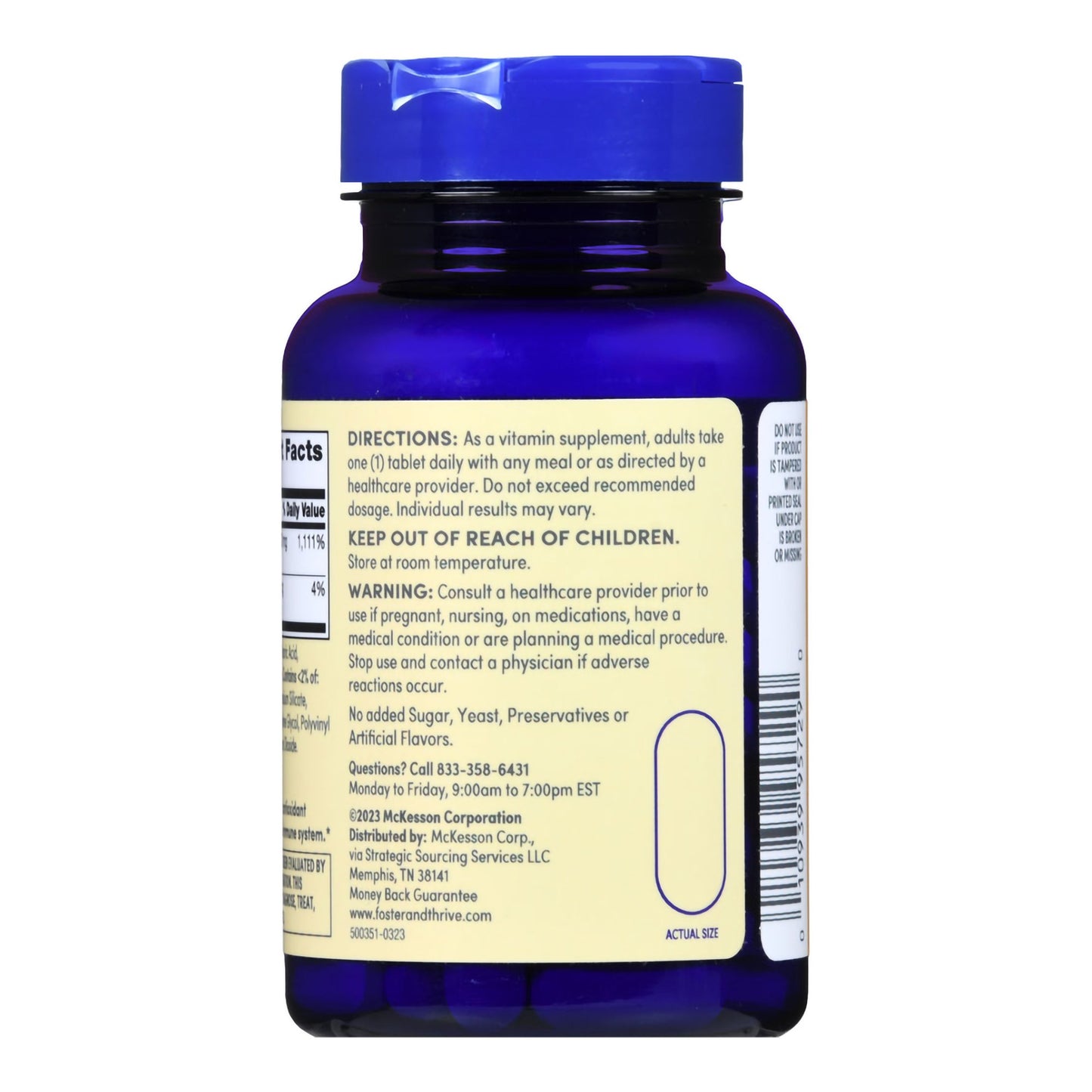 VITAMIN C, TAB FT SM 1000MG (100/BT)