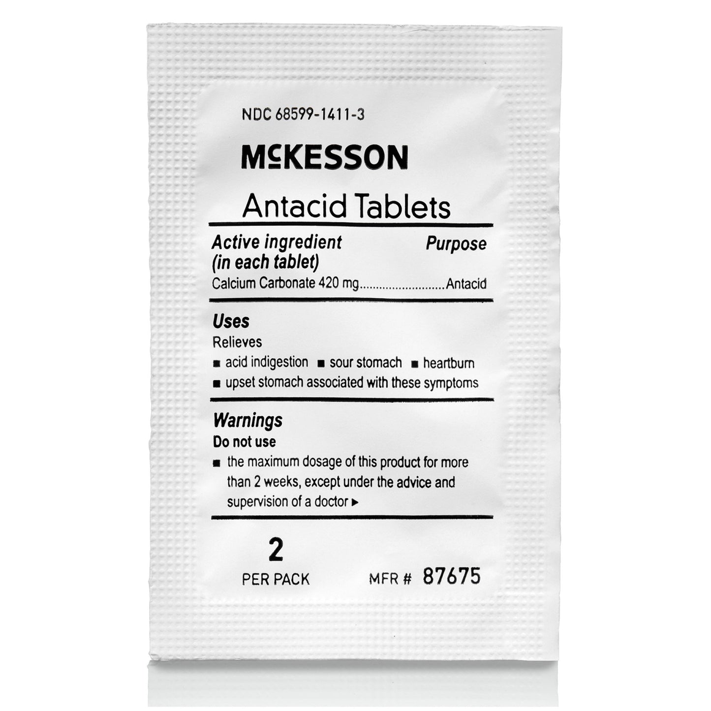 ANTACID, TAB CALCIUM CARBONATEMINT 420MG (250/BX 12BX/CS)