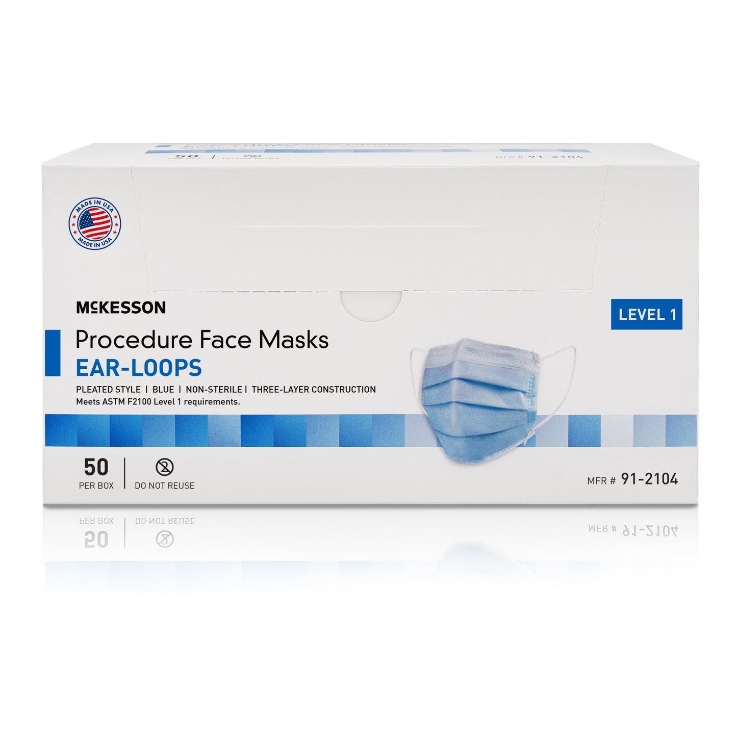 MASK, PROC LOOPS ASTM1 BLU (50/BX 10BX/CS)